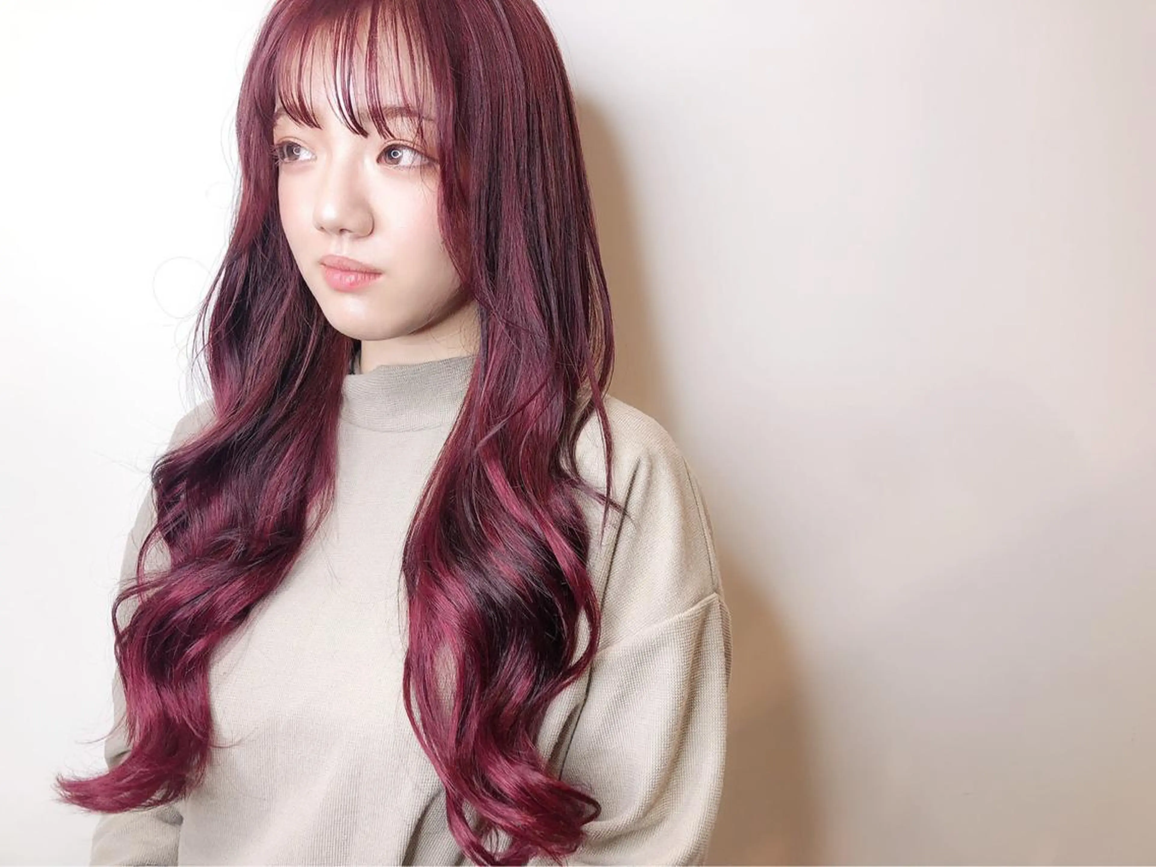 ロング しもかわ かほのヘアスタイル