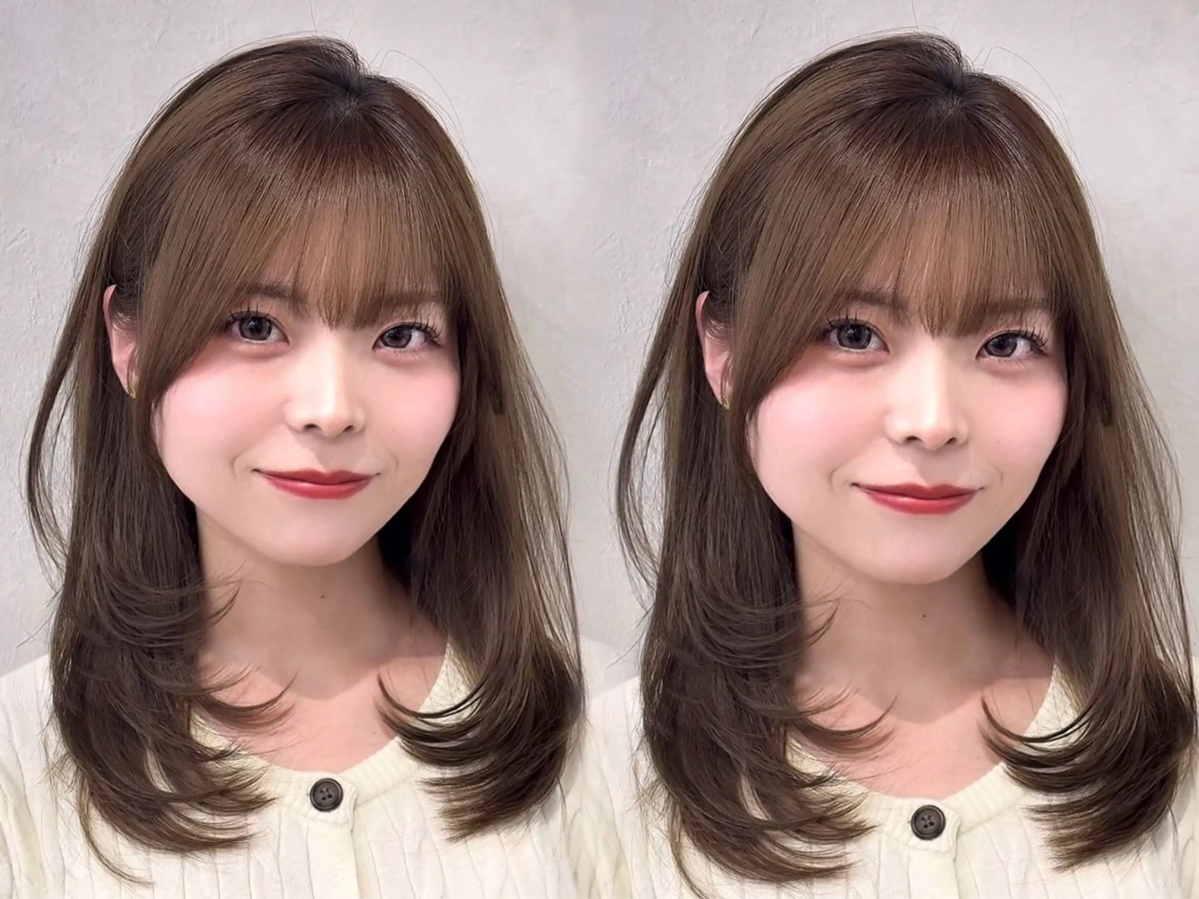 セミロング カット ヘアカラー トリートメント 谷川が作る熊本1🏅 ＆レイヤーカットのヘアスタイル