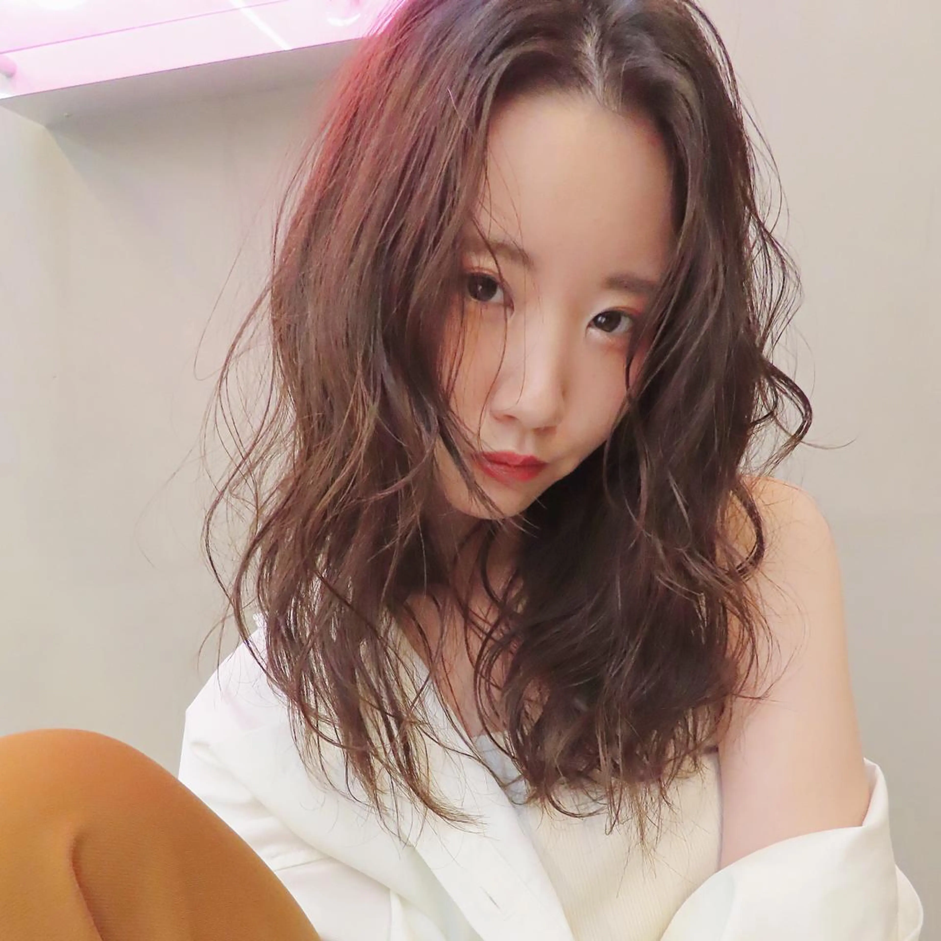 セミロング カラー カット ヘアカラー トリートメント 岡野 静華のヘアスタイル