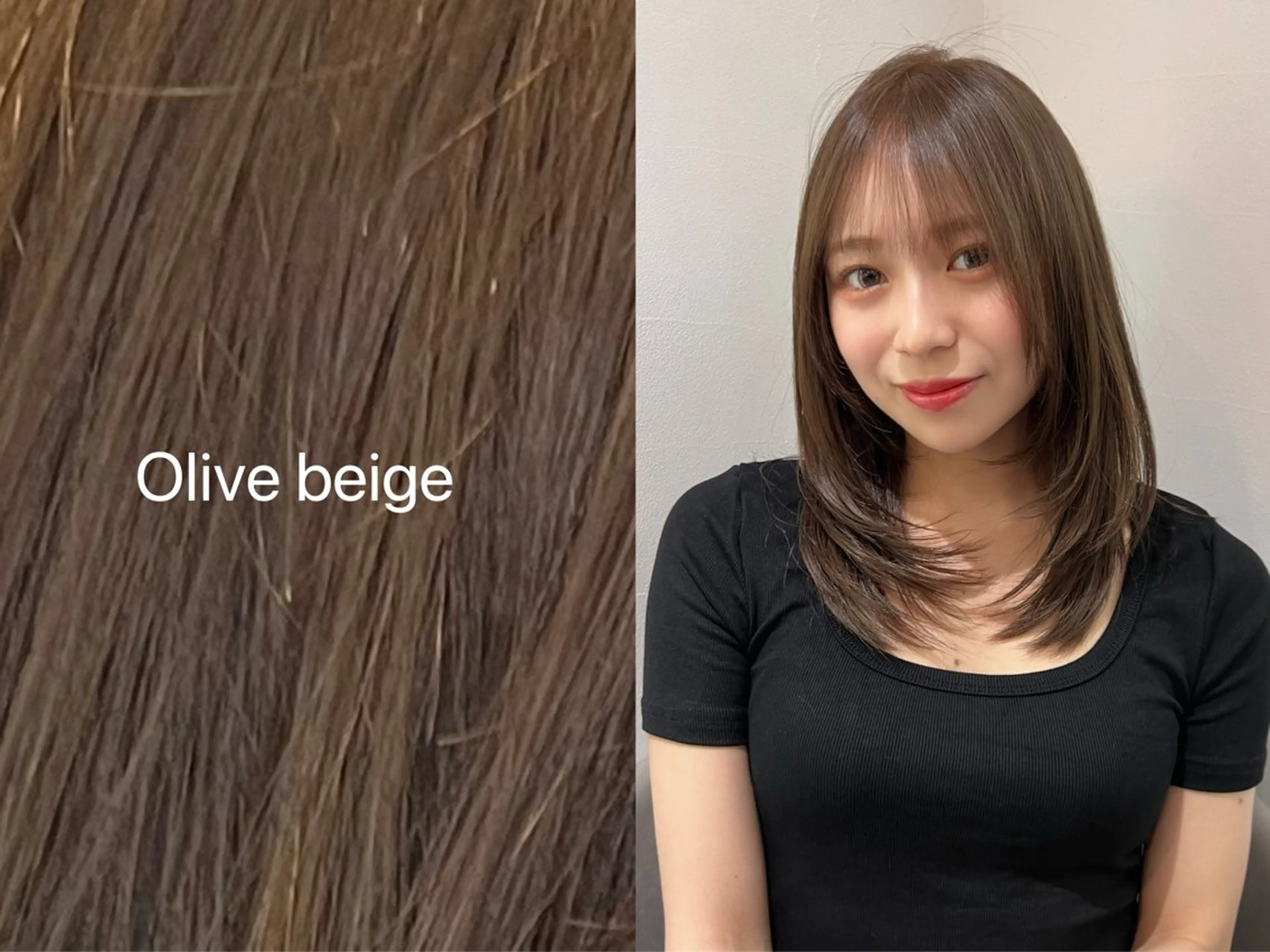 ミディアム カット ヘアカラー 大宮/ボブ/縮毛矯正 大瀧菜月のヘアスタイル