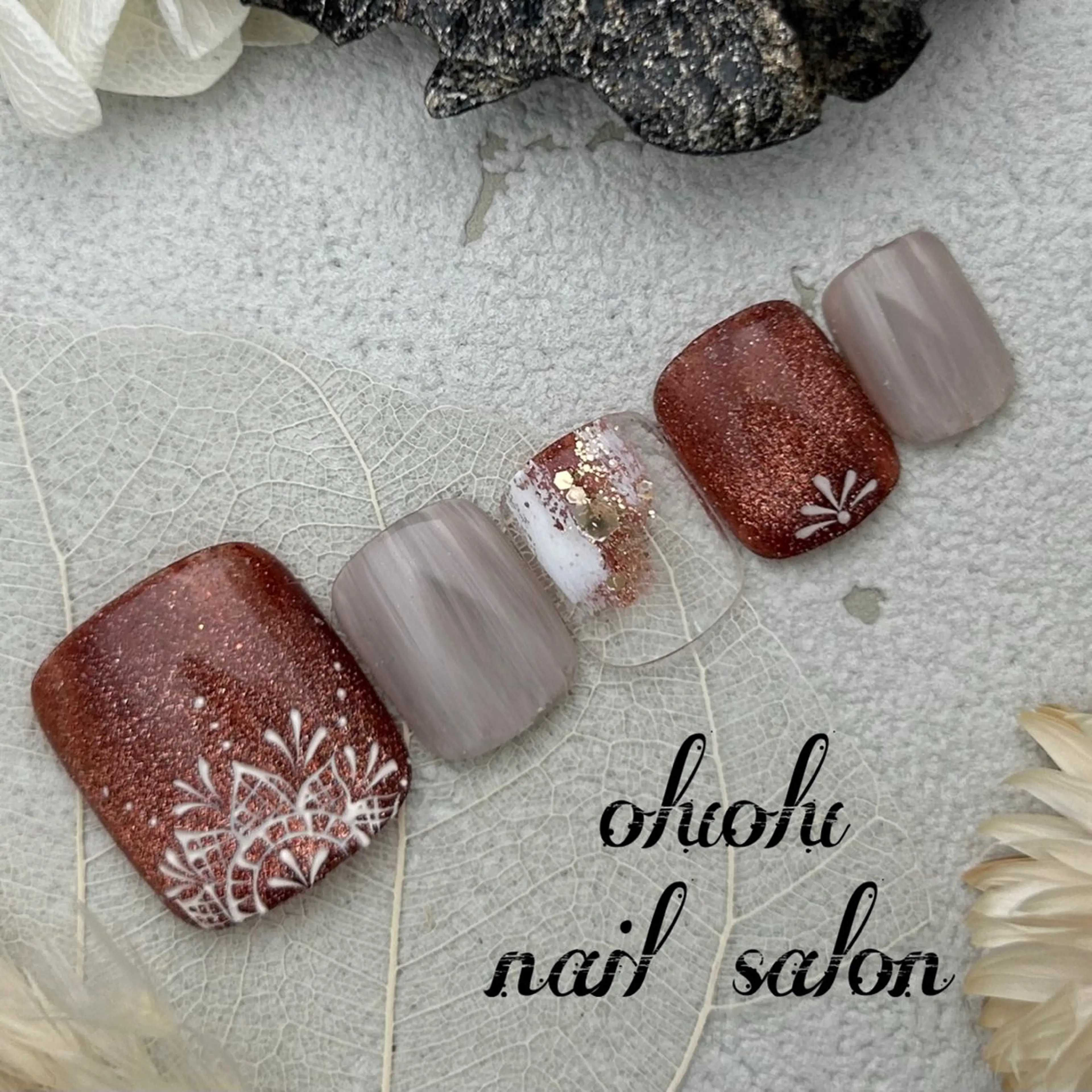 ネイル フットネイル ジェルネイル oluolu nailsalonのネイルデザイン