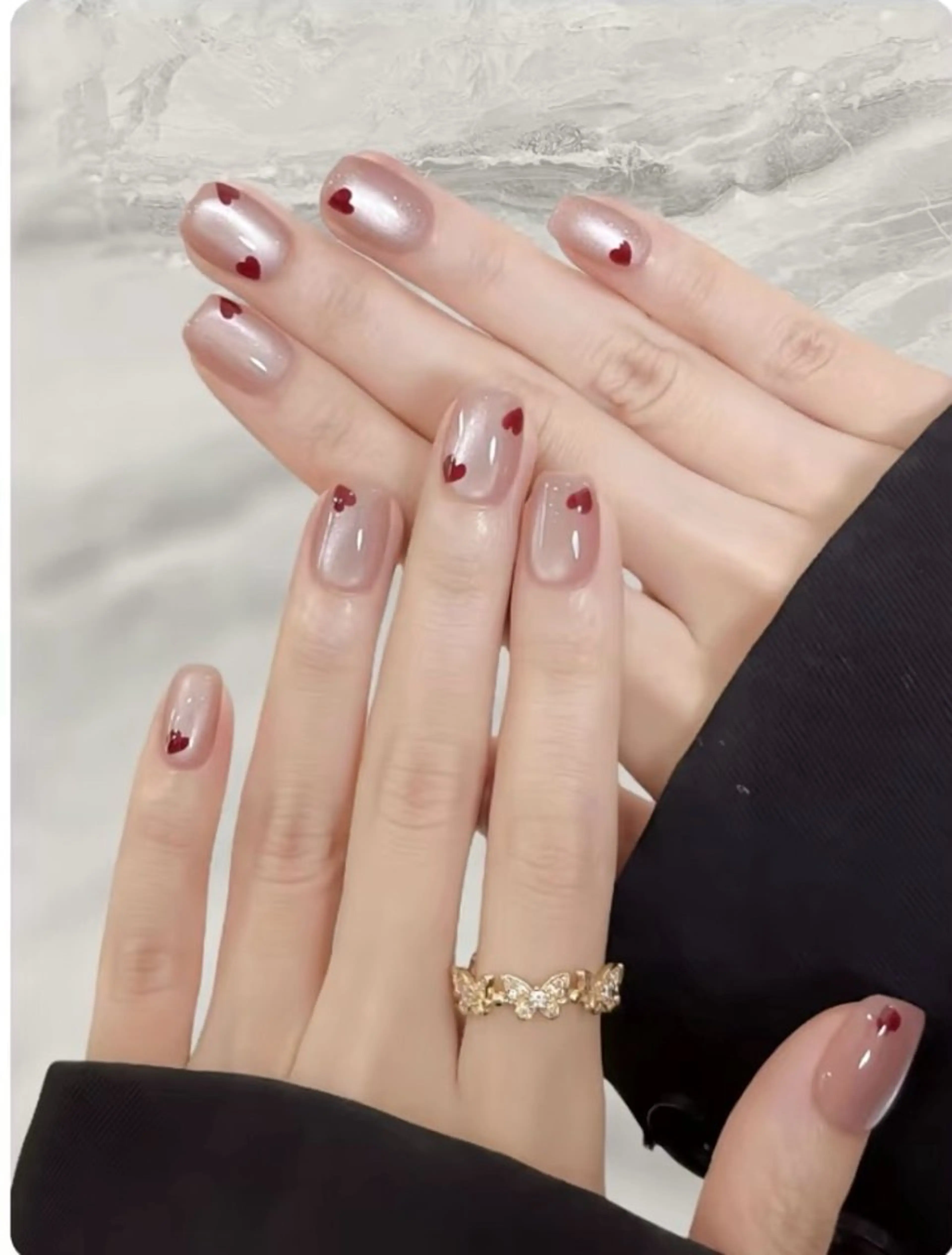 ネイル ハンドネイル H3 Nail Tsuki🦋💙のネイルデザイン