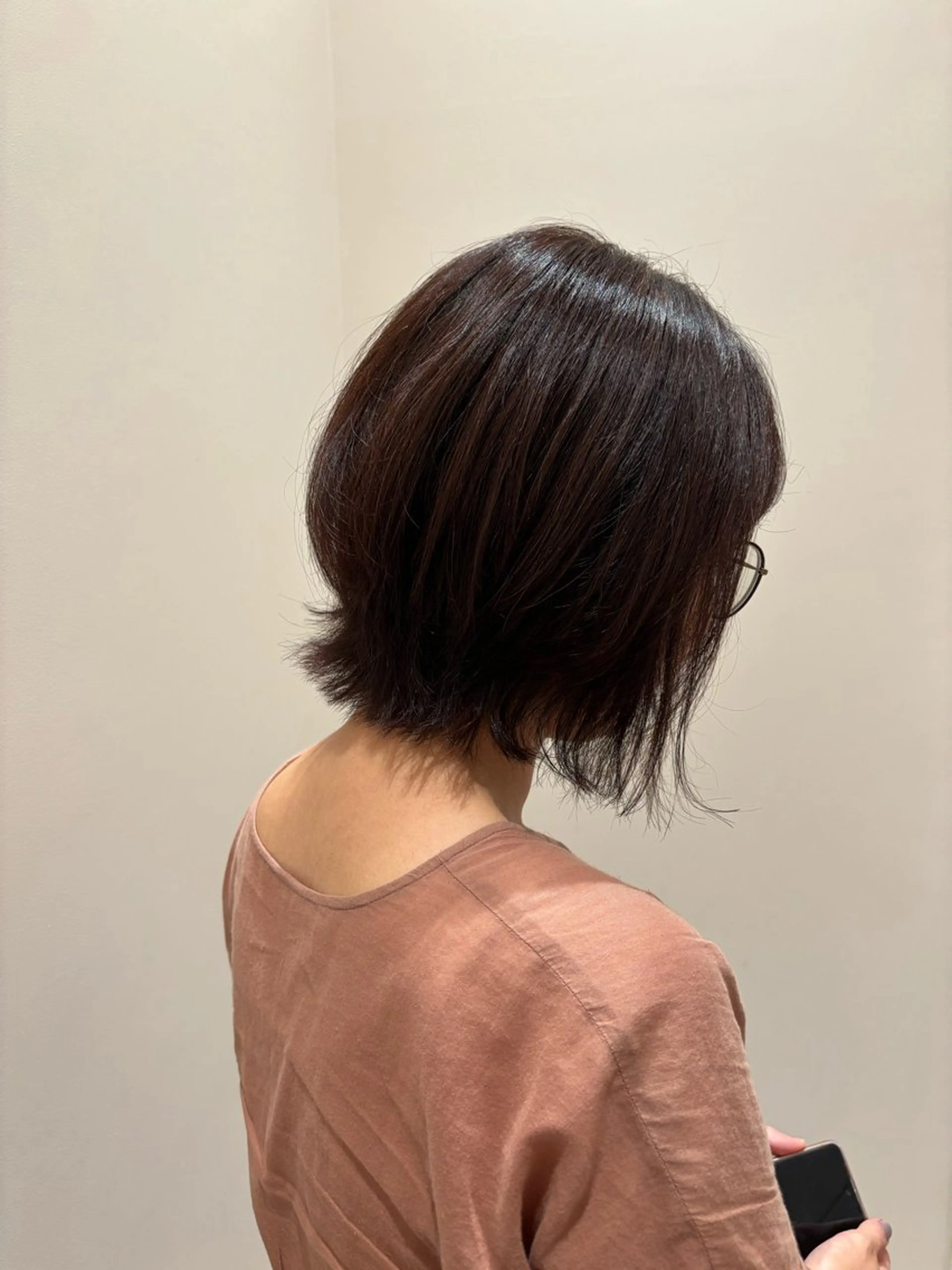 ミディアム カット ヘアカラー トリートメント 中西 樹人のヘアスタイル