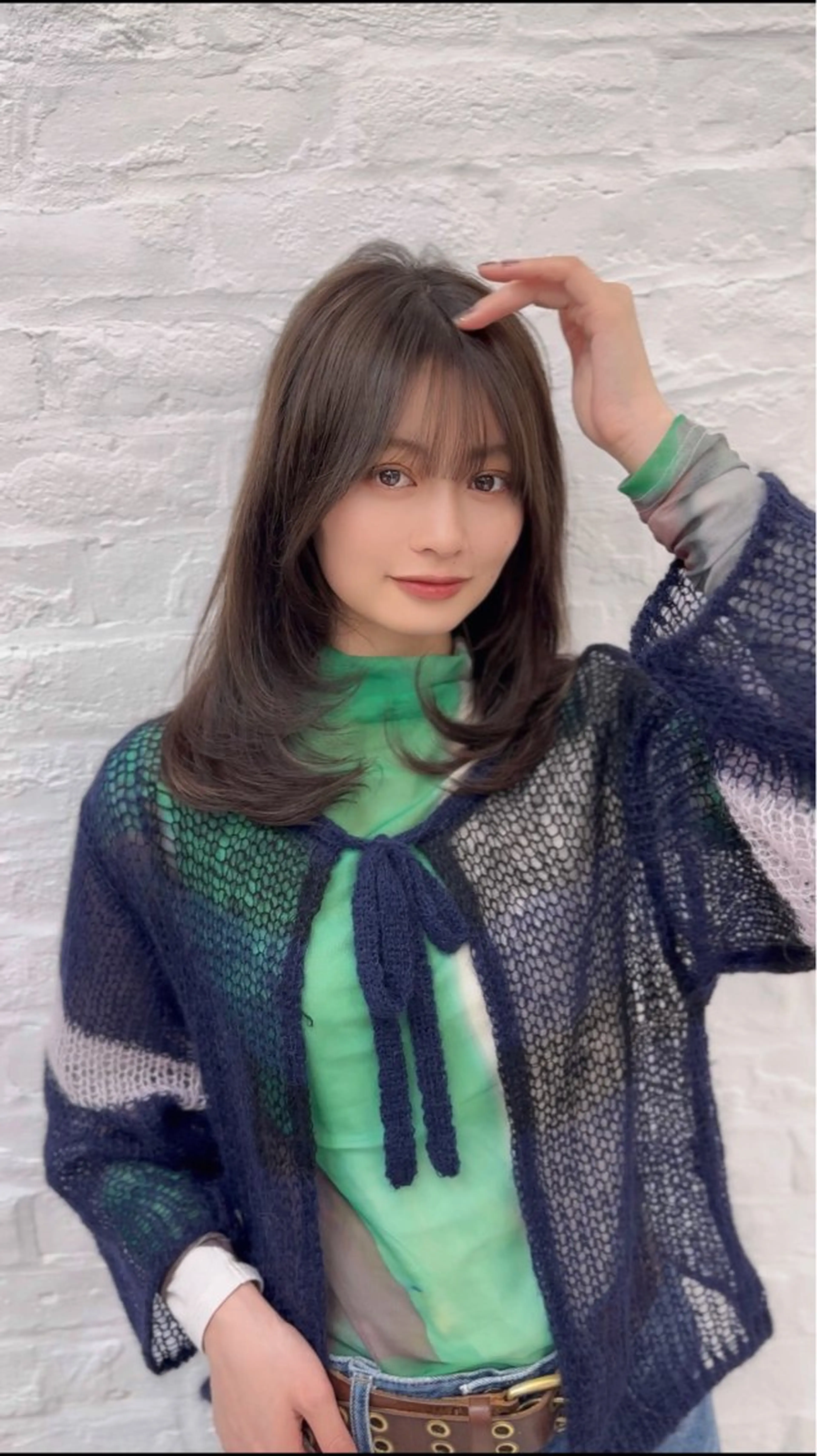 ミディアム 前髪顔まわりカット 🌈中村海聖のヘアスタイル