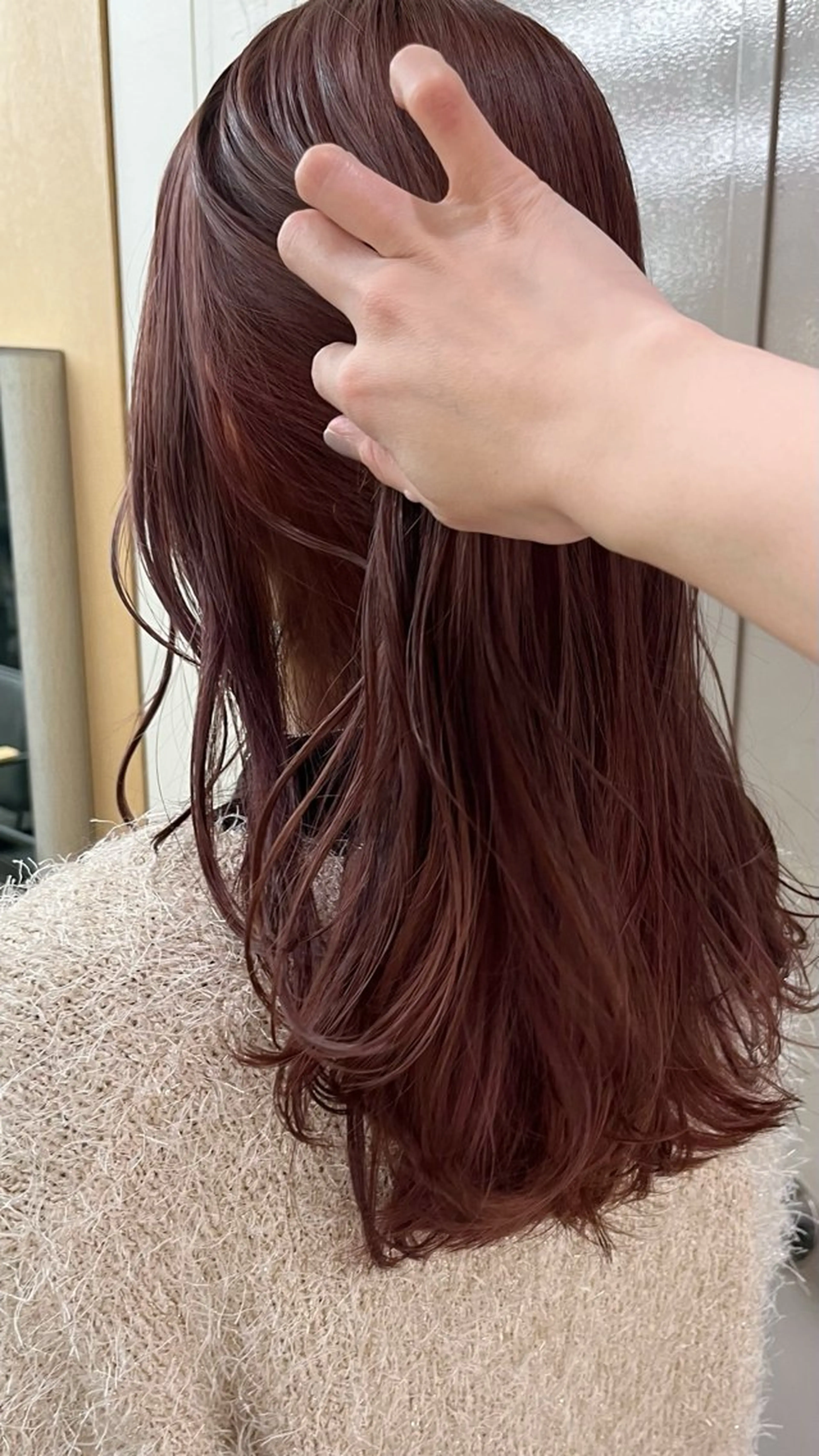 ロング カラー ブリーチ ピンクカラー カット ヘアカラー 西山 紗耶香🪽 透明感カラー/ボブのヘアスタイル