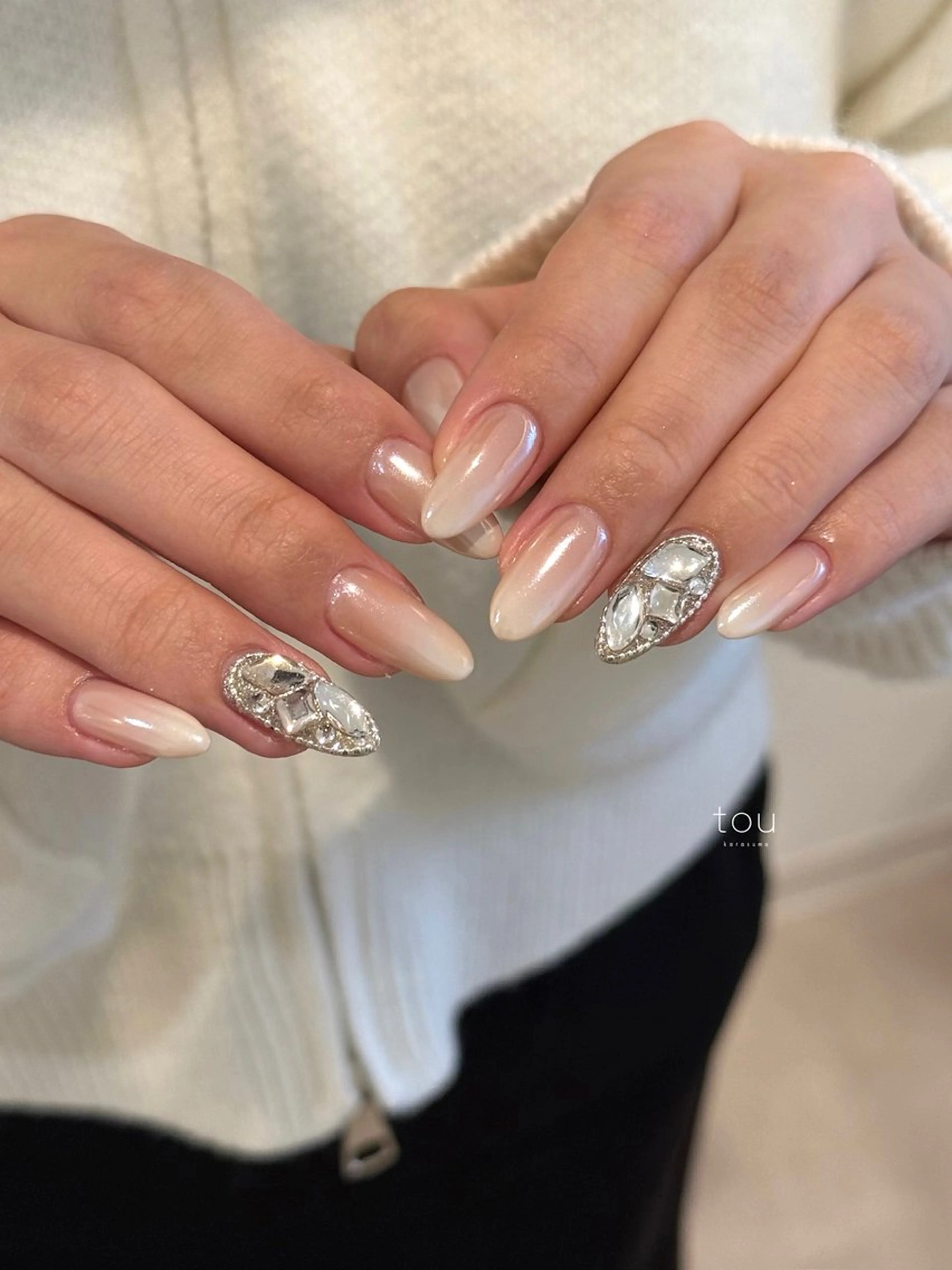 ネイル ミラーネイル ハンドネイル tou_kyoto kiyokaのネイルデザイン