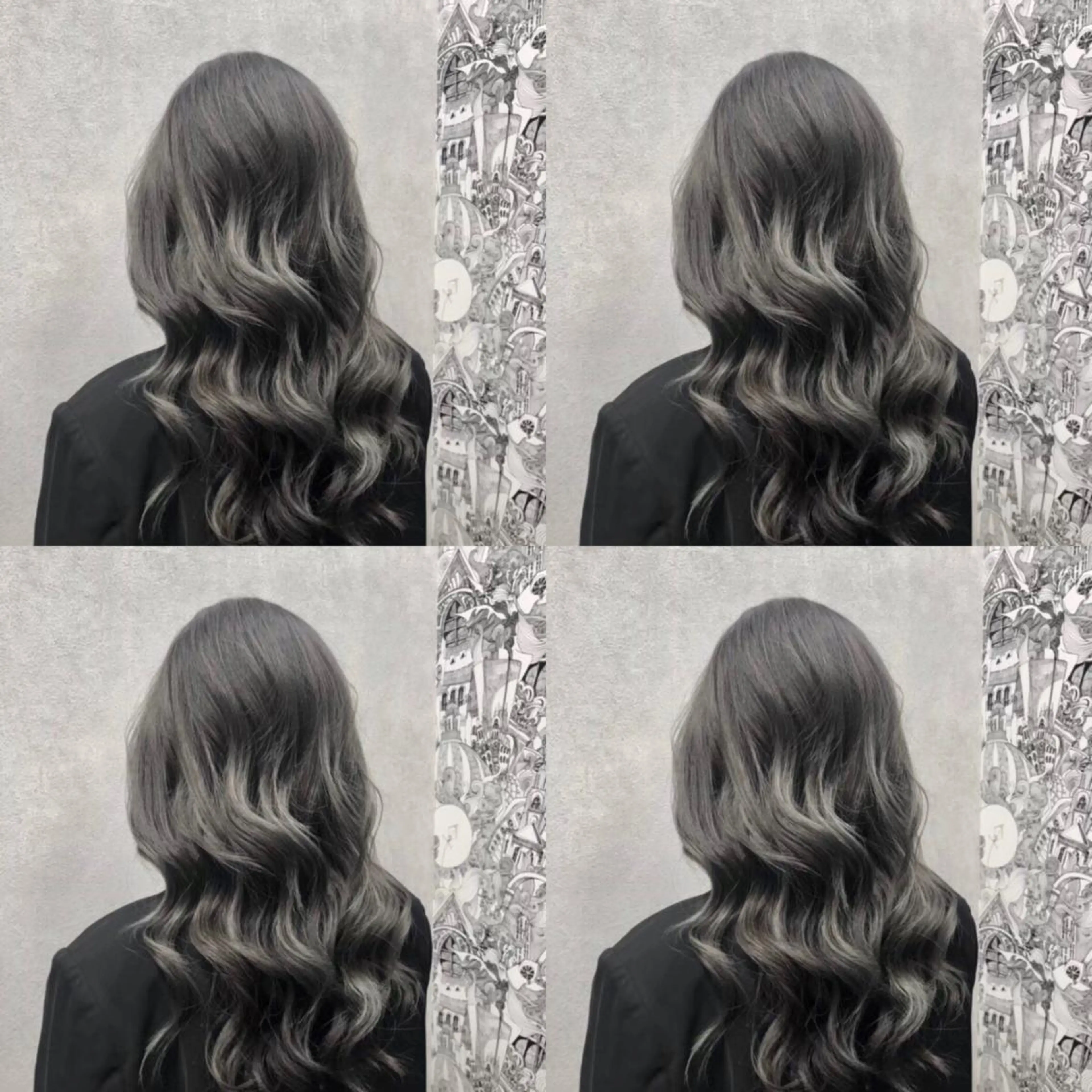 ミディアム カラー 黒髪 💎yuto💎 ハイトーン/韓国ヘアのヘアスタイル