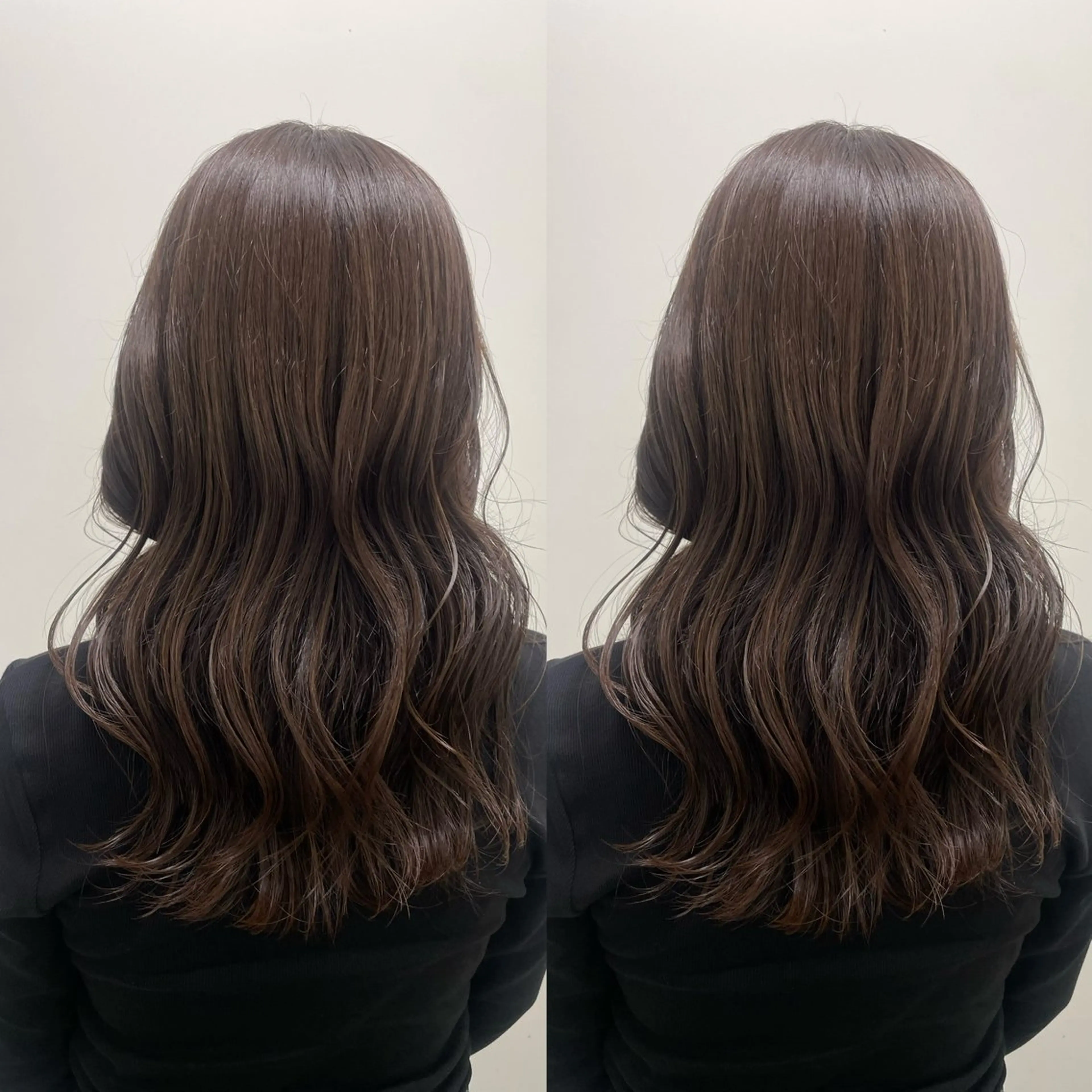 ロング カラー アッシュ 韓国風ヘア レイヤーカット カット ヘアカラー 韓国風骨格カット 艶カラー🩶髙林夏美のヘアスタイル