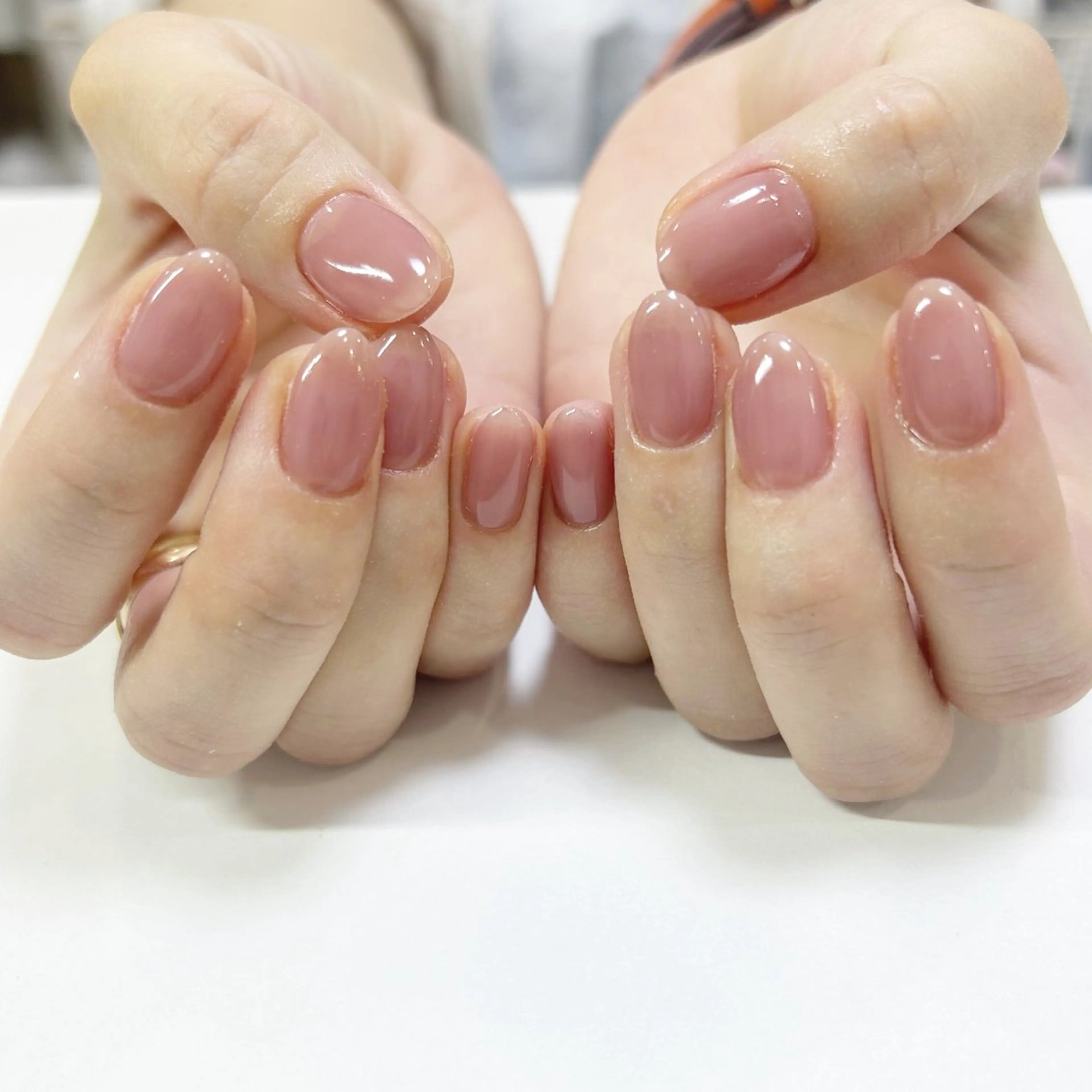 ネイル オフィスネイル ワンカラーネイル ピンク シンプルネイル ハンドネイル haacnails（ハーシーネイル）所属・haac nailsのネイルデザイン