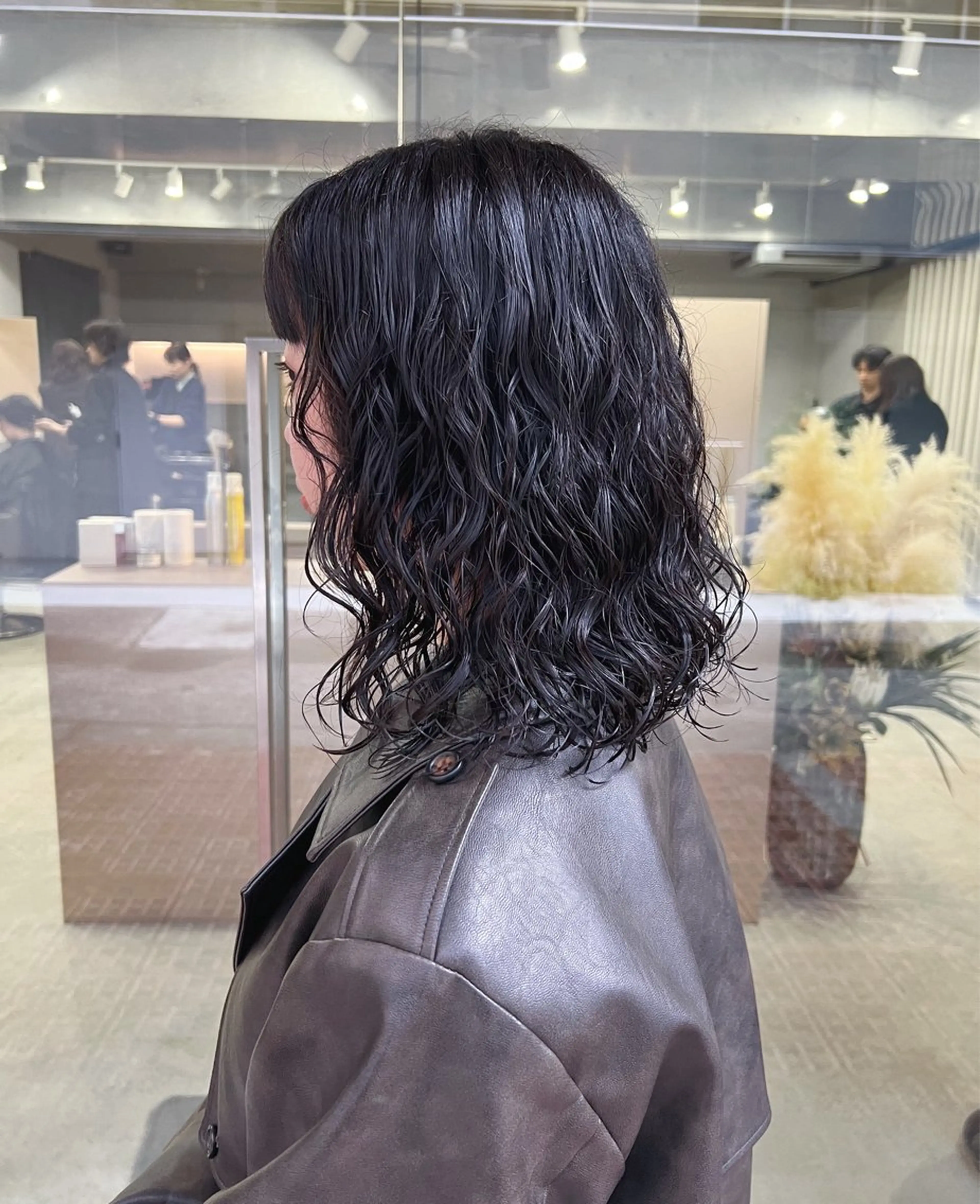 ミディアム パーマ ボブパーマコテ巻き風 パーマNo1深江秀平のヘアスタイル