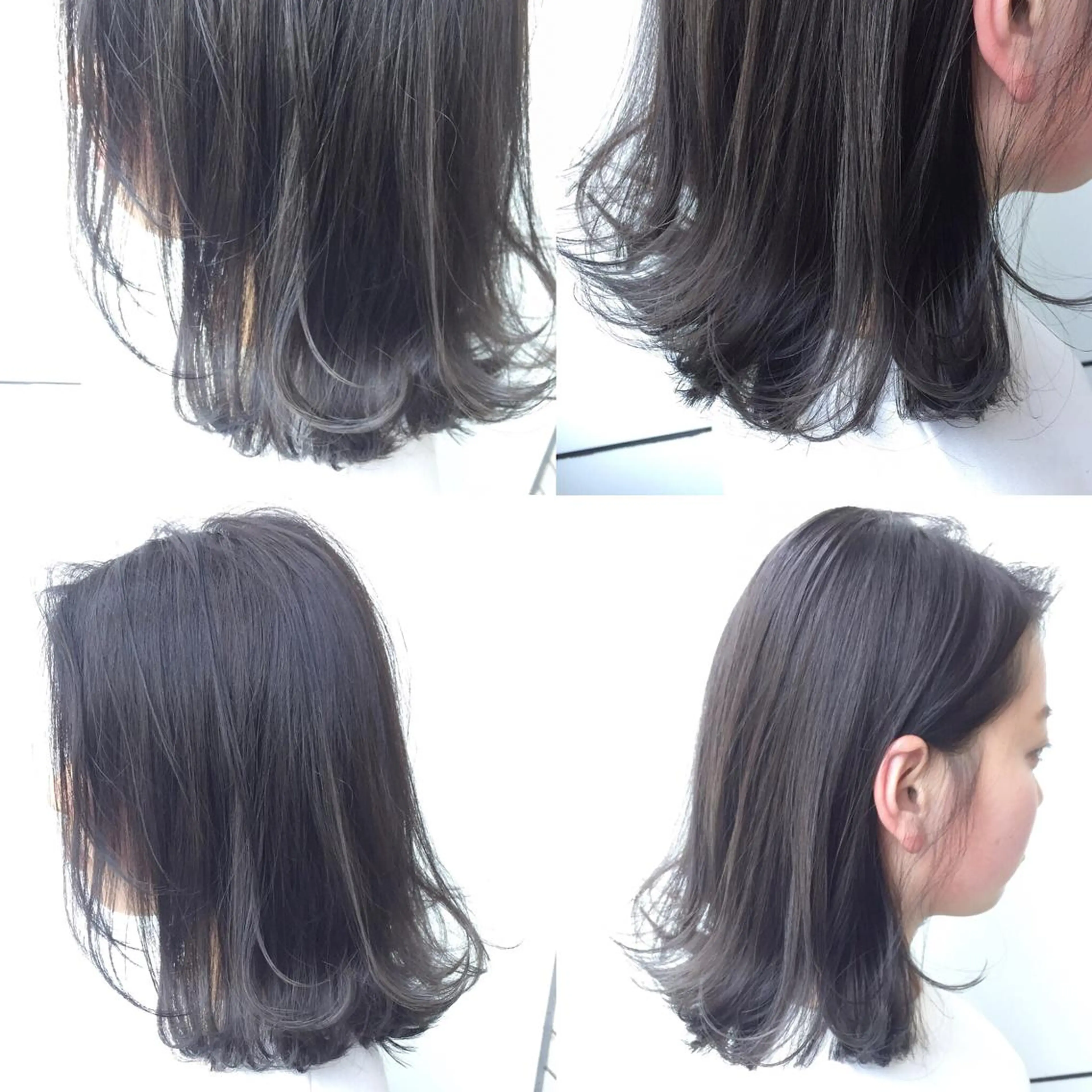 ミディアム カラー 透明感カラー ダークシルバー グレージュ シルバー シルバーグレージュ Salon de MiLK所属・露木 啓介のヘアスタイル