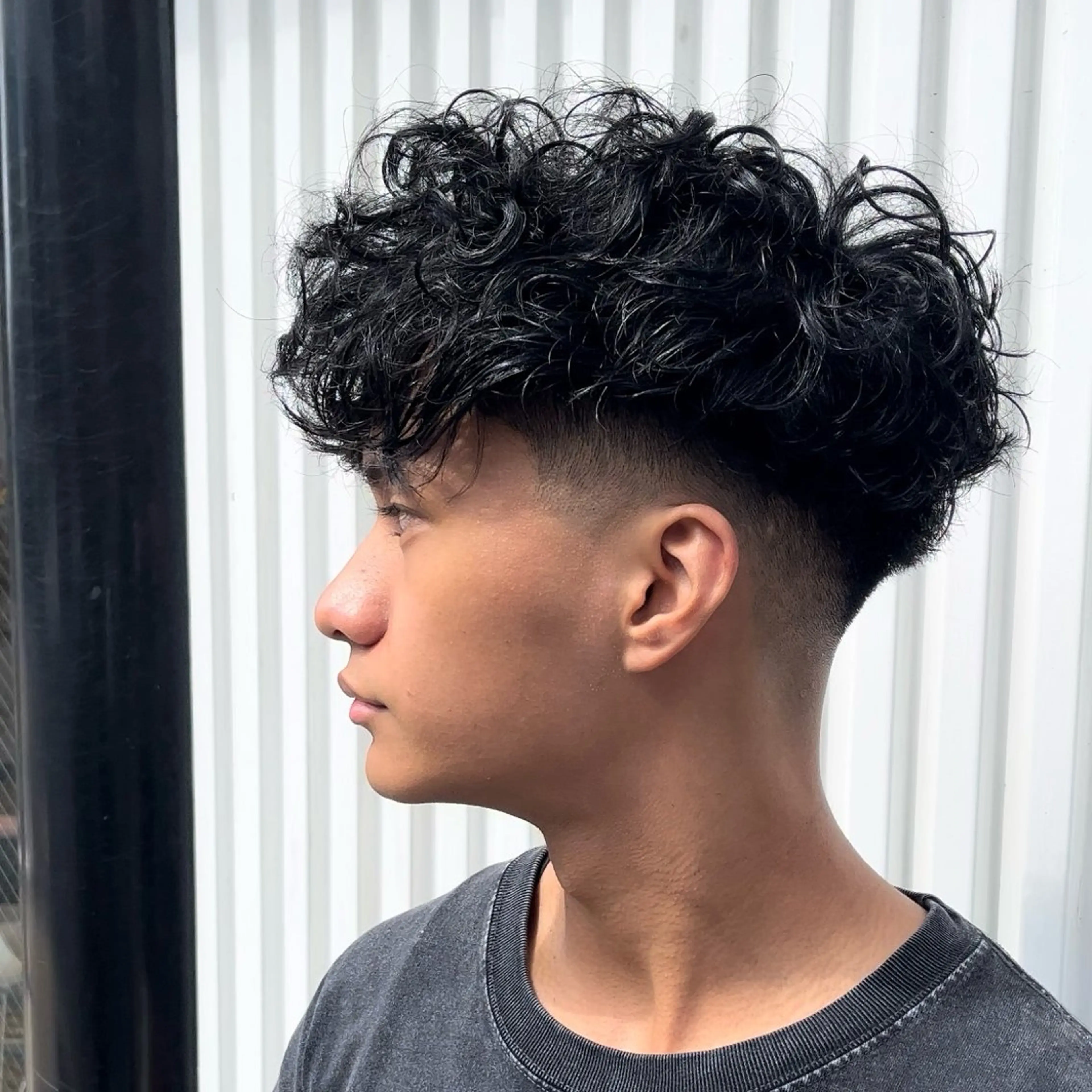 ショート パーマ メンズ スペインカール 京都駅メンズカット/ パーマ/Keigoのヘアスタイル