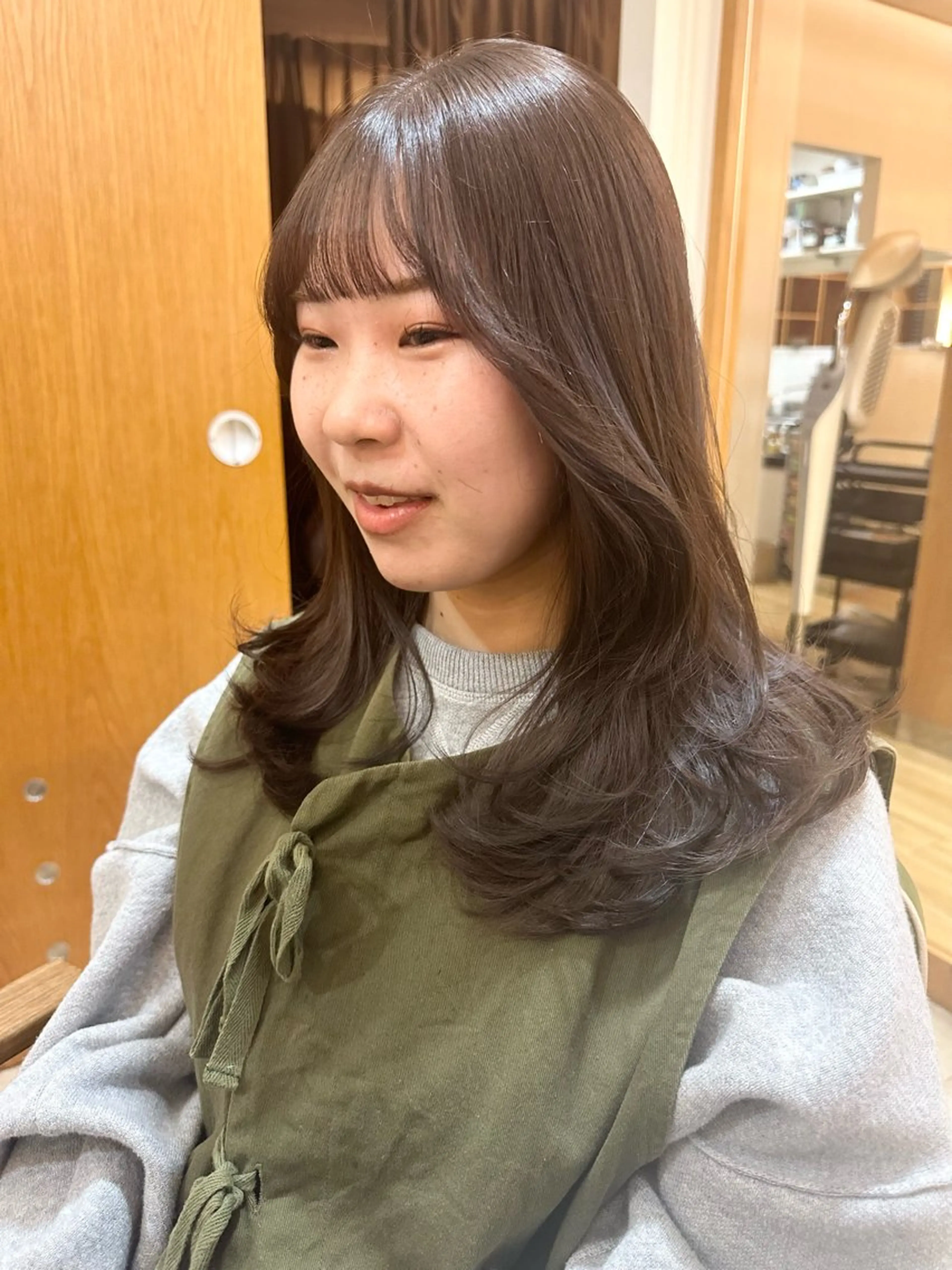セミロング レイヤーカット カット ヘアカラー トリートメント ペッツ本店 スタイリスト増田ゆきのヘアスタイル