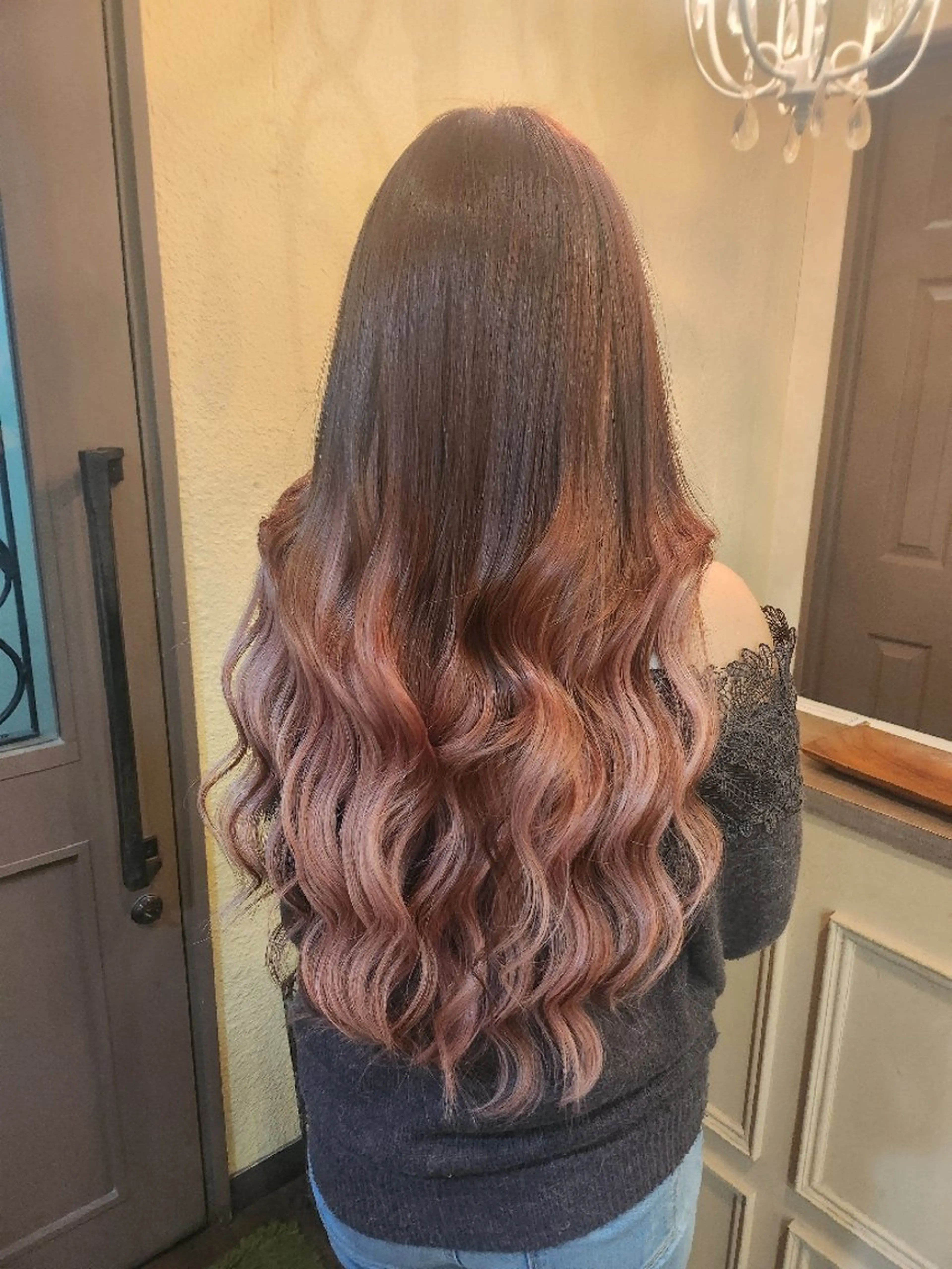 ロング ヘアアレンジ シールエクステ エクステ カット エクステ 田井中 悠紀のヘアスタイル