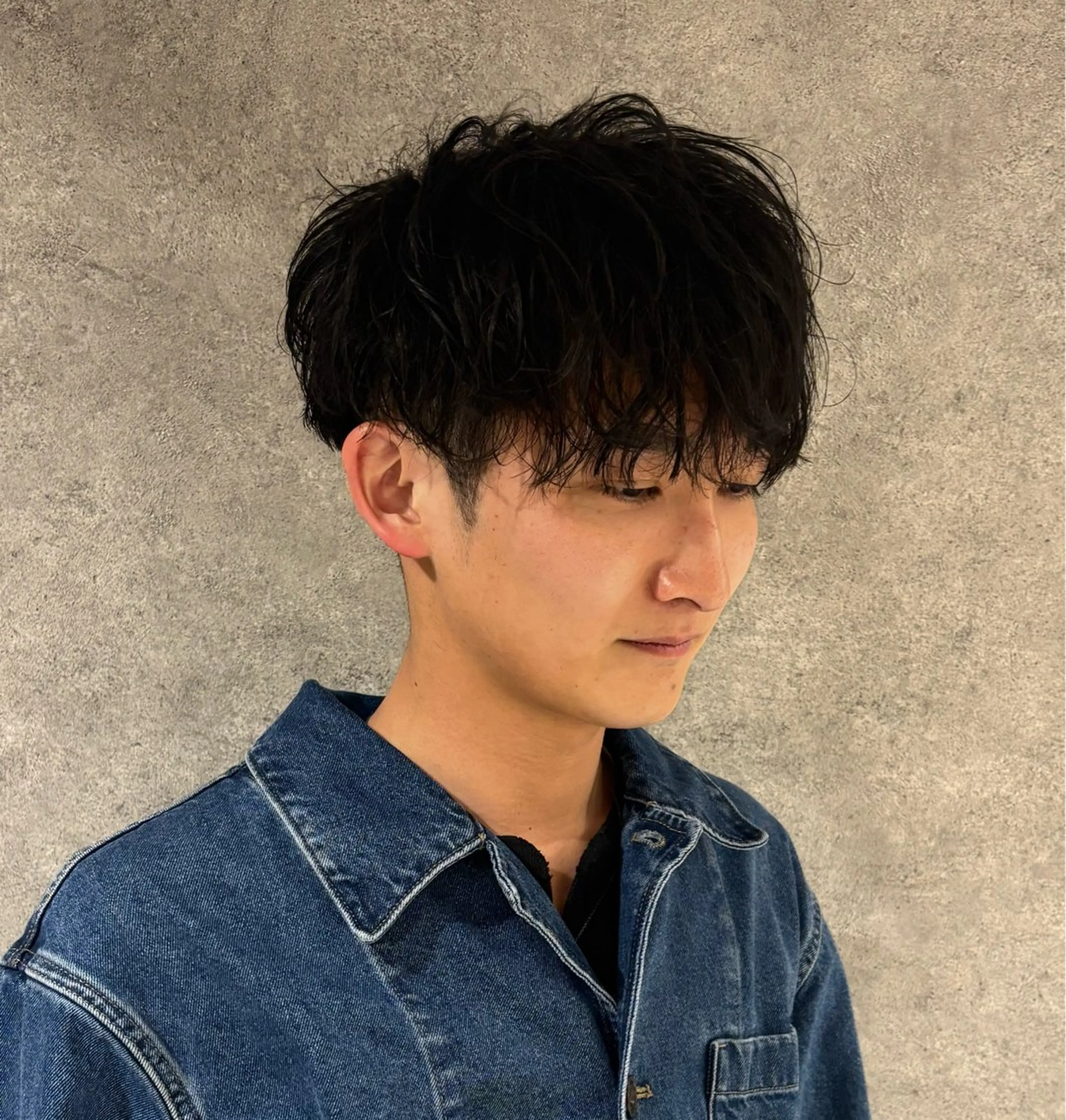 パーマ メンズ マッシュ メンズパーマ カット りんと/メンズ特化/ フェード×パーマのヘアスタイル