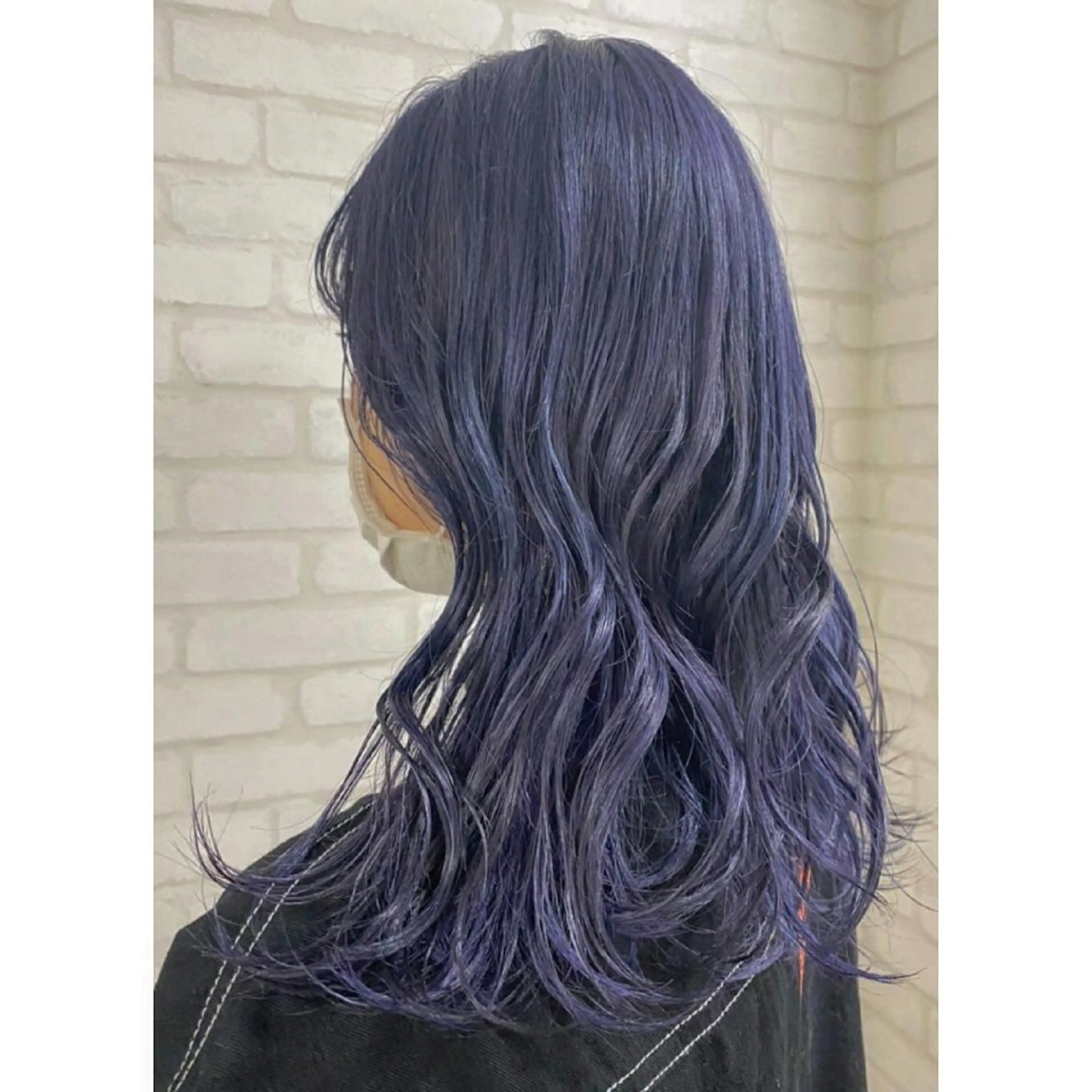セミロング カラー ヘアアレンジ ブリーチ ブルーカラー ブルーラベンダー ラベンダーカラー 髪質改善 ヘアカラー トリートメント 髪質改善サロン🍃 AIRI のヘアスタイル