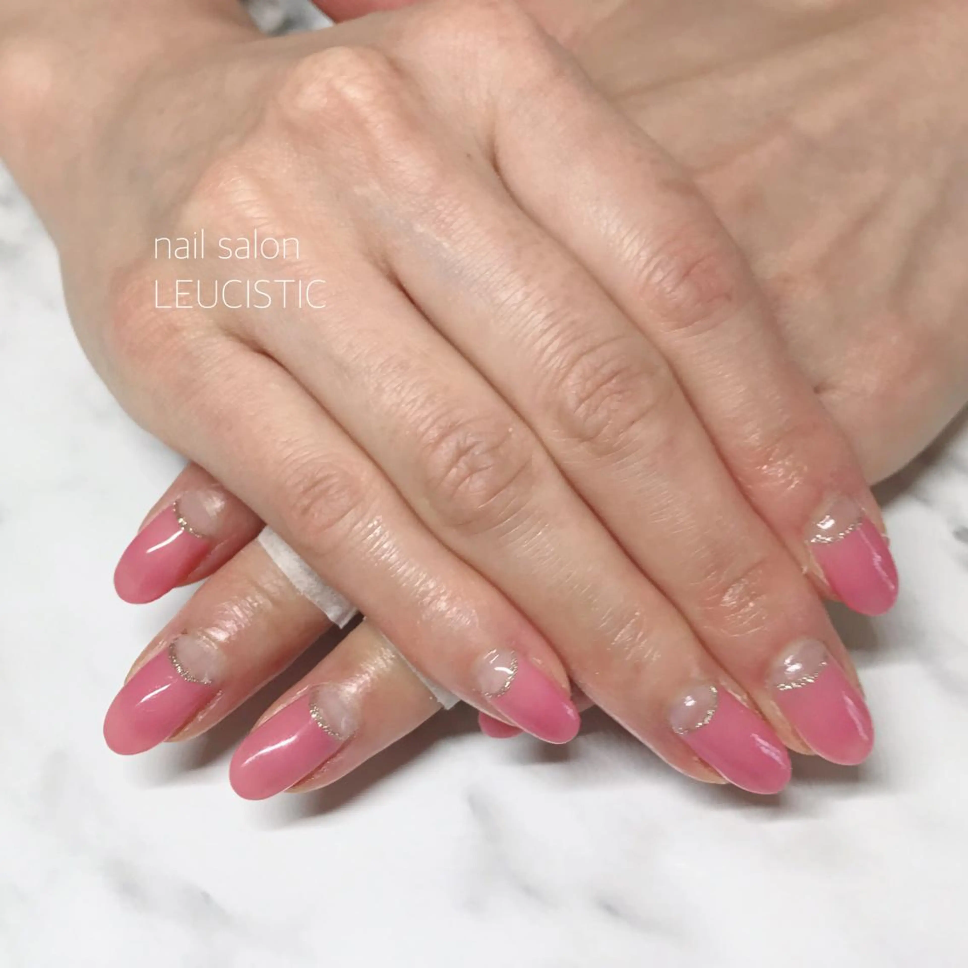 ネイル 桜ネイル フレンチネイル 春ネイル 美時雨・bishigure所属・美時雨 bishigureのエステ・リラクイメージ