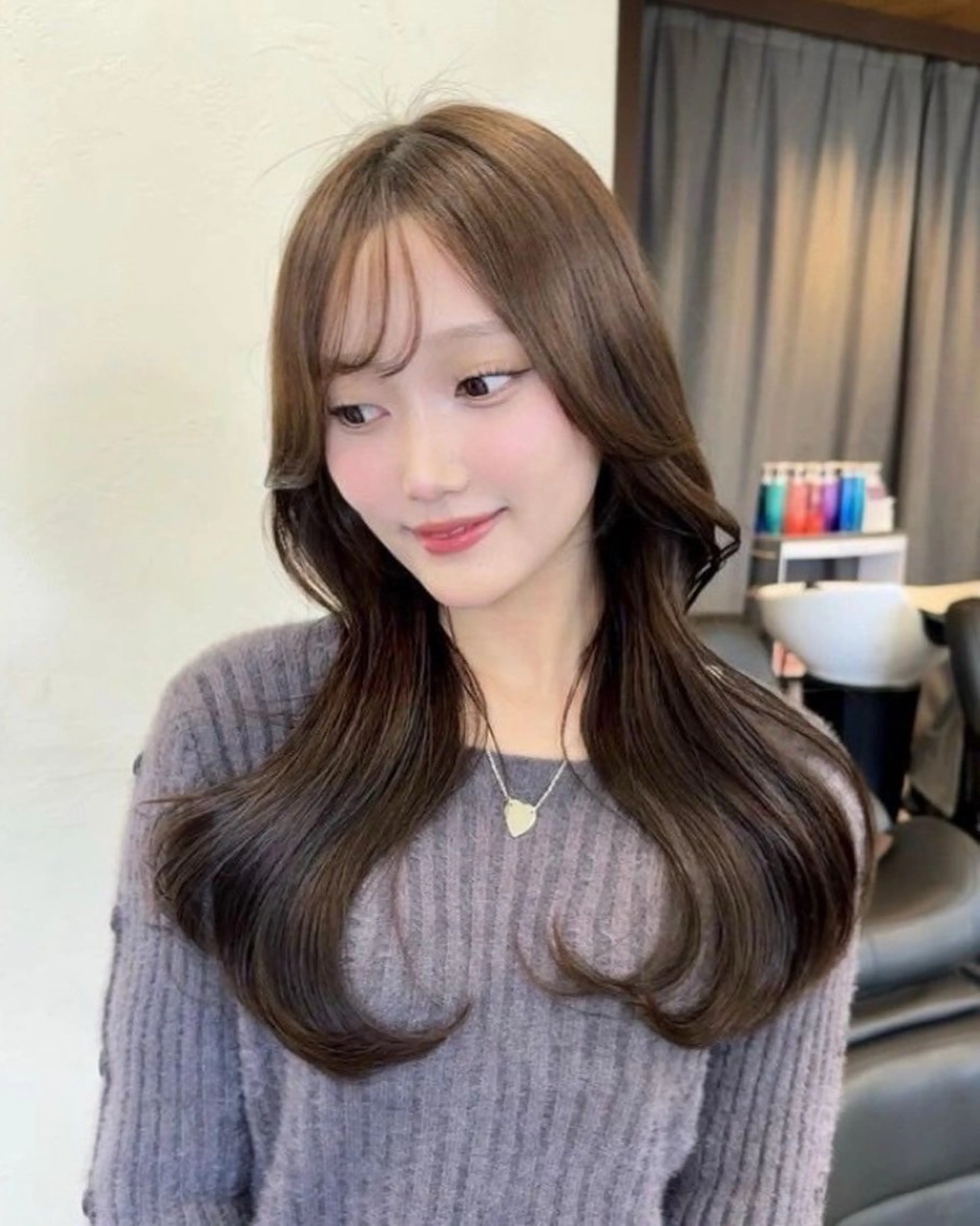 カラー 🩵ワンカラー／ 銀座／mayu🩵のヘアスタイル