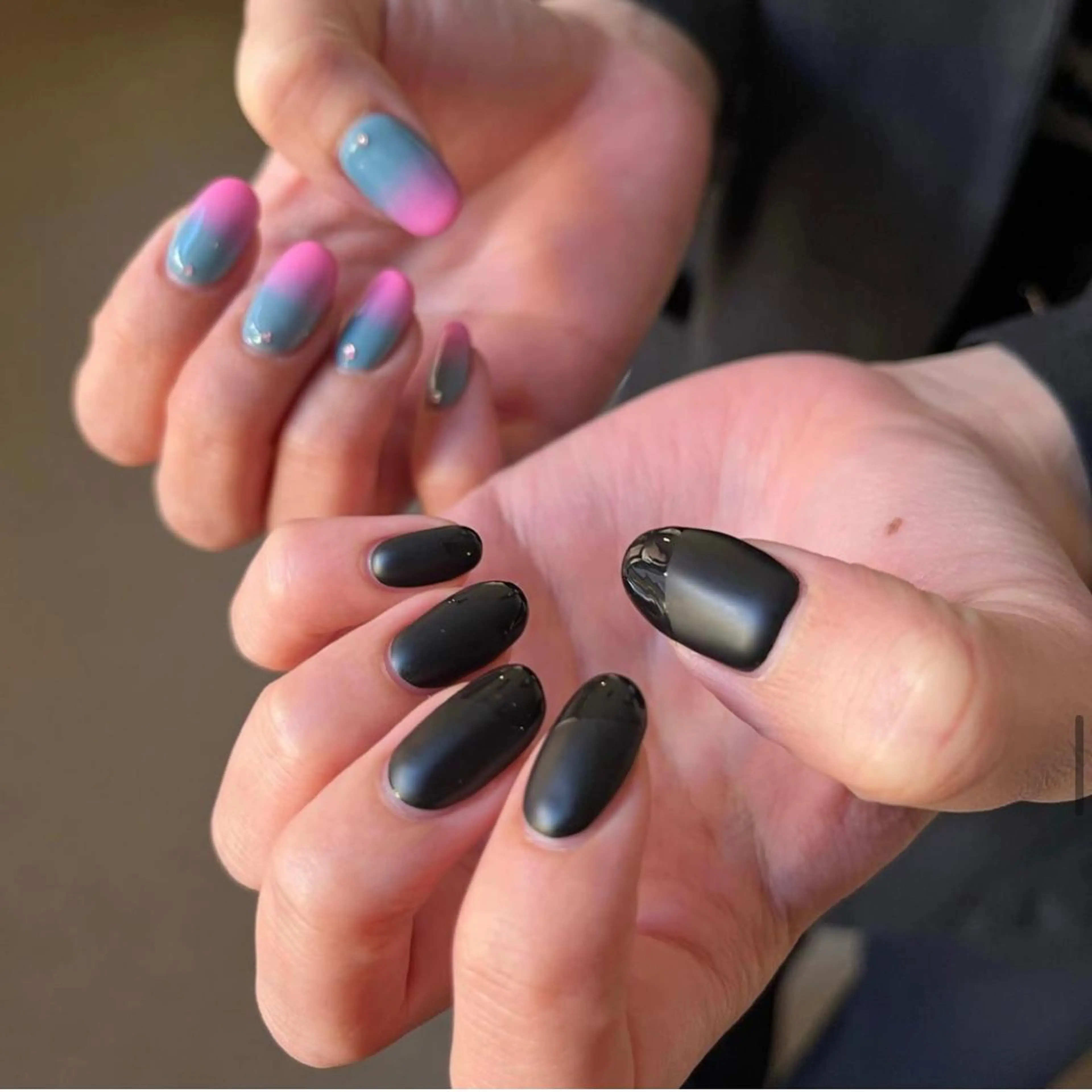 ネイル グラデーション マットネイル nail studio namm.所属・namm.🍒✨ Fuka🧡のネイルデザイン