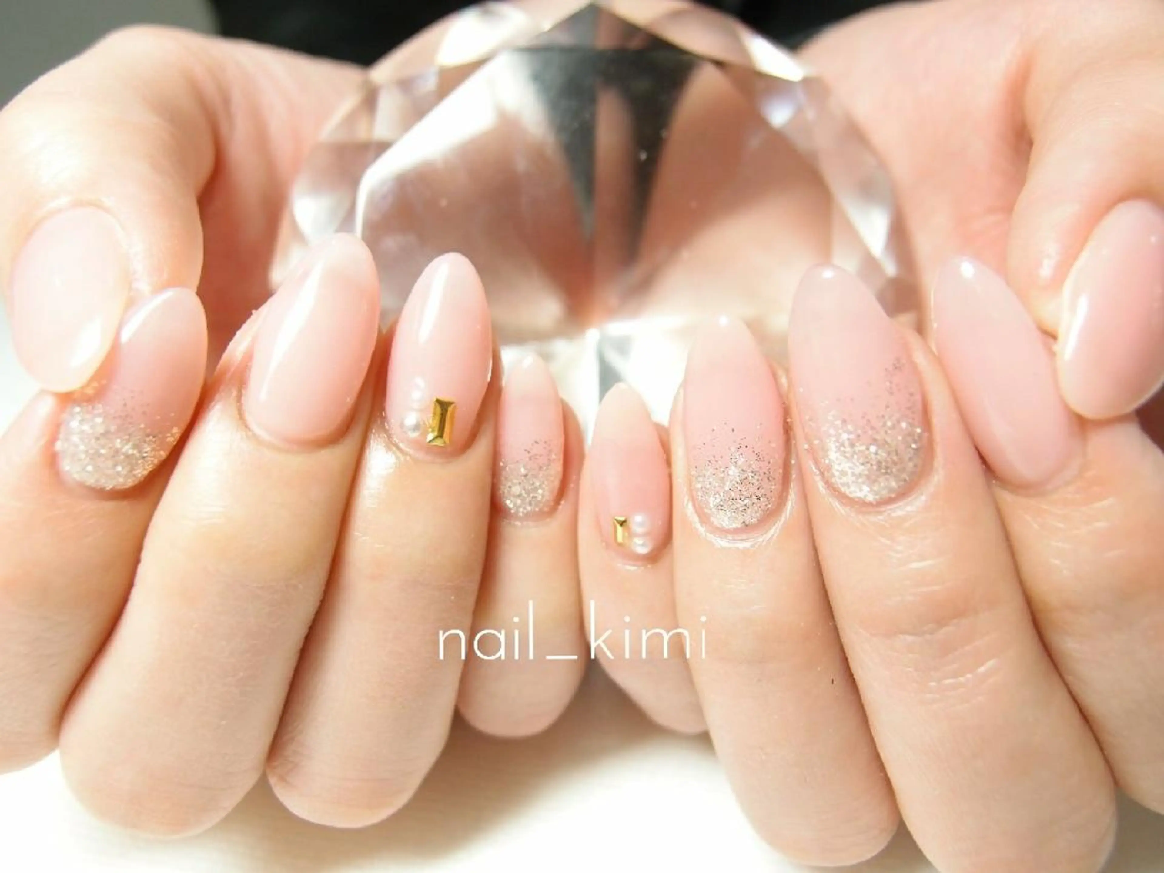 ネイル メンズ ラメ(グリッター) ワンカラーネイル ストーンネイル ConneQt所属・ETHOSENSE. kimikaのネイルデザイン
