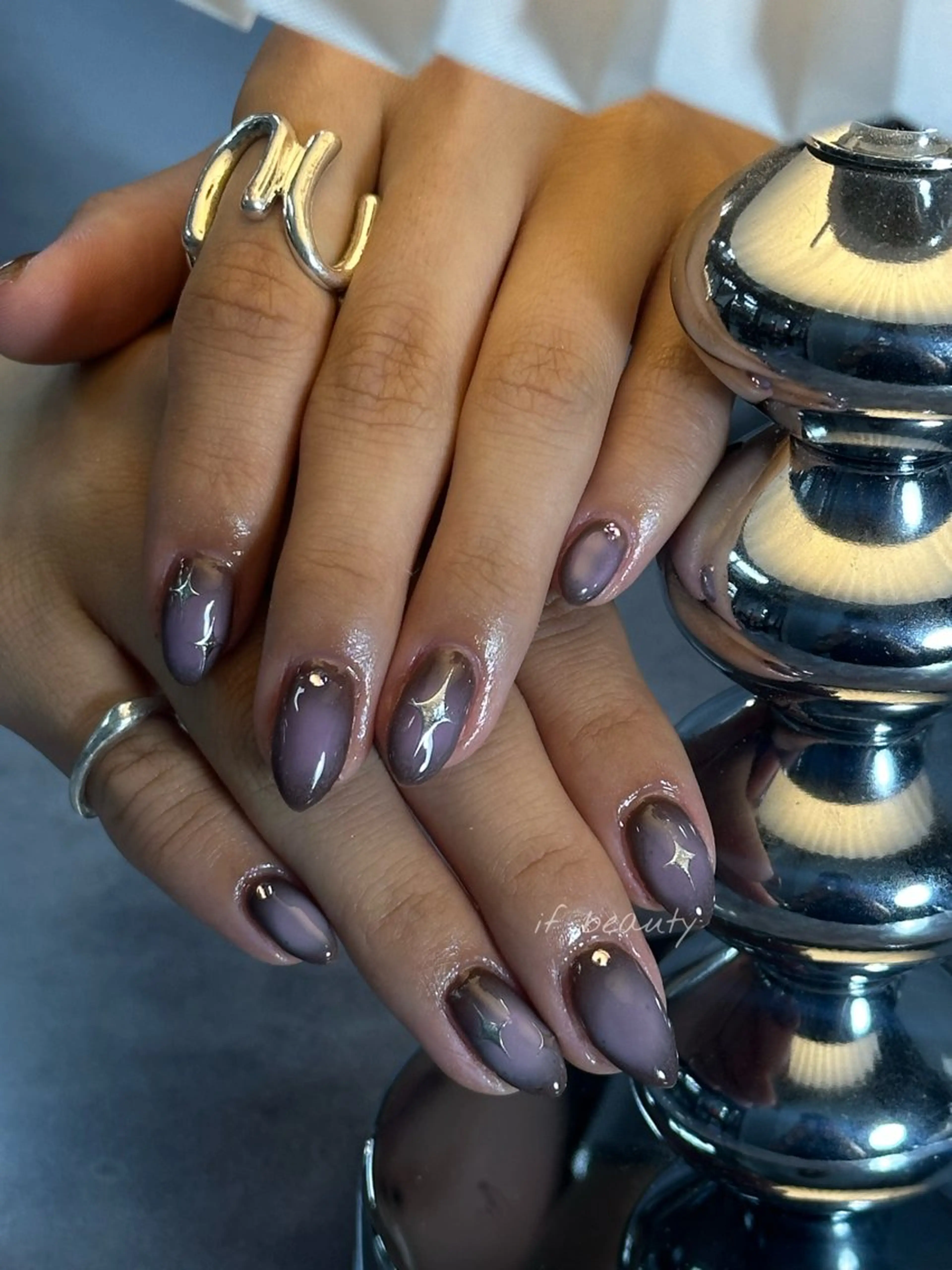 ネイル アートネイル ジェルネイル グラデーション パラジェル ワンホンネイル ハンドネイル if Hair＆Nail Salon所属・IKA /海外ネイル /個性派/ワンホンのネイルデザイン