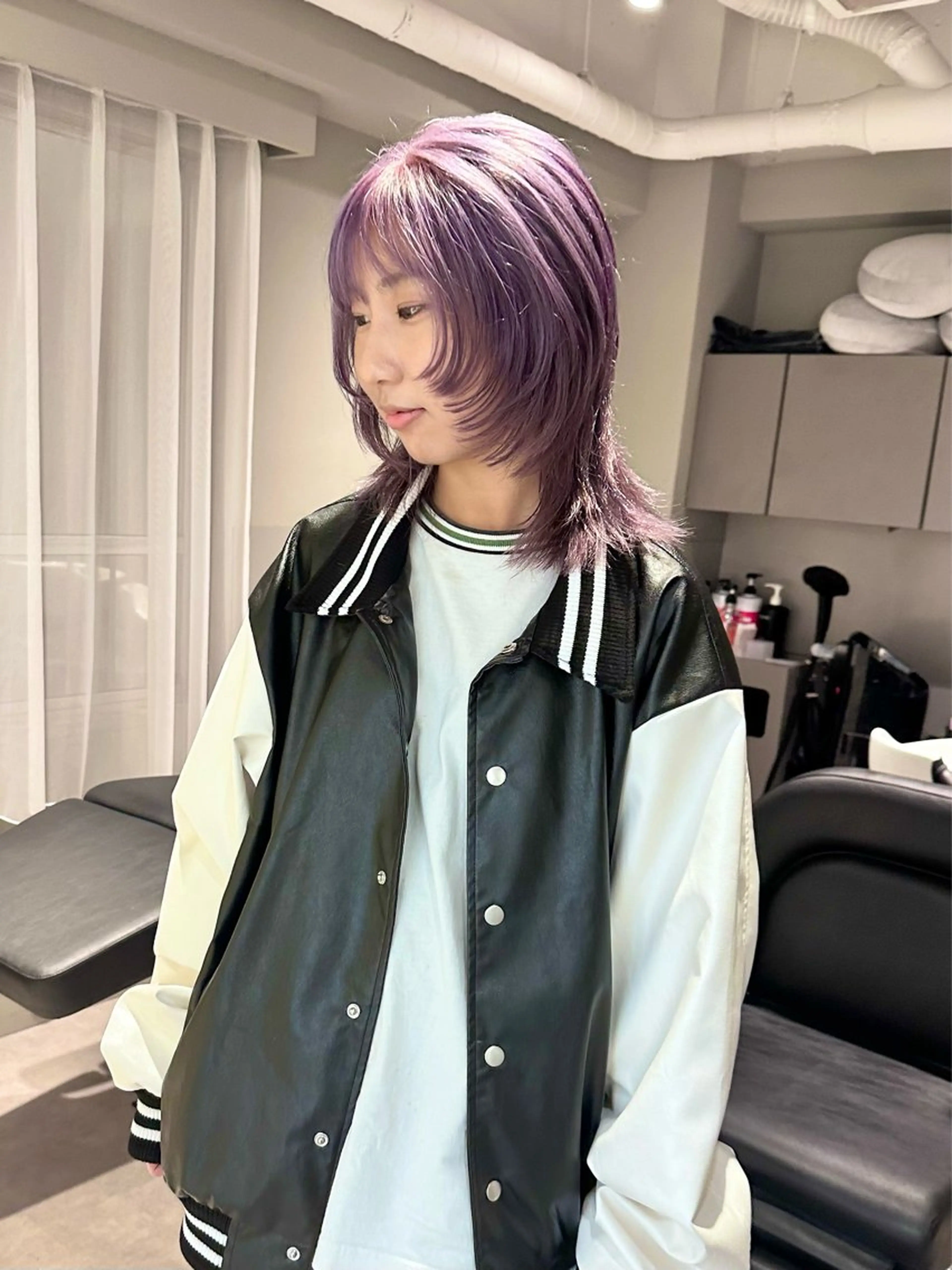 ミディアム カラー カット ヘアカラー レイヤーカット 古川洋之のヘアスタイル