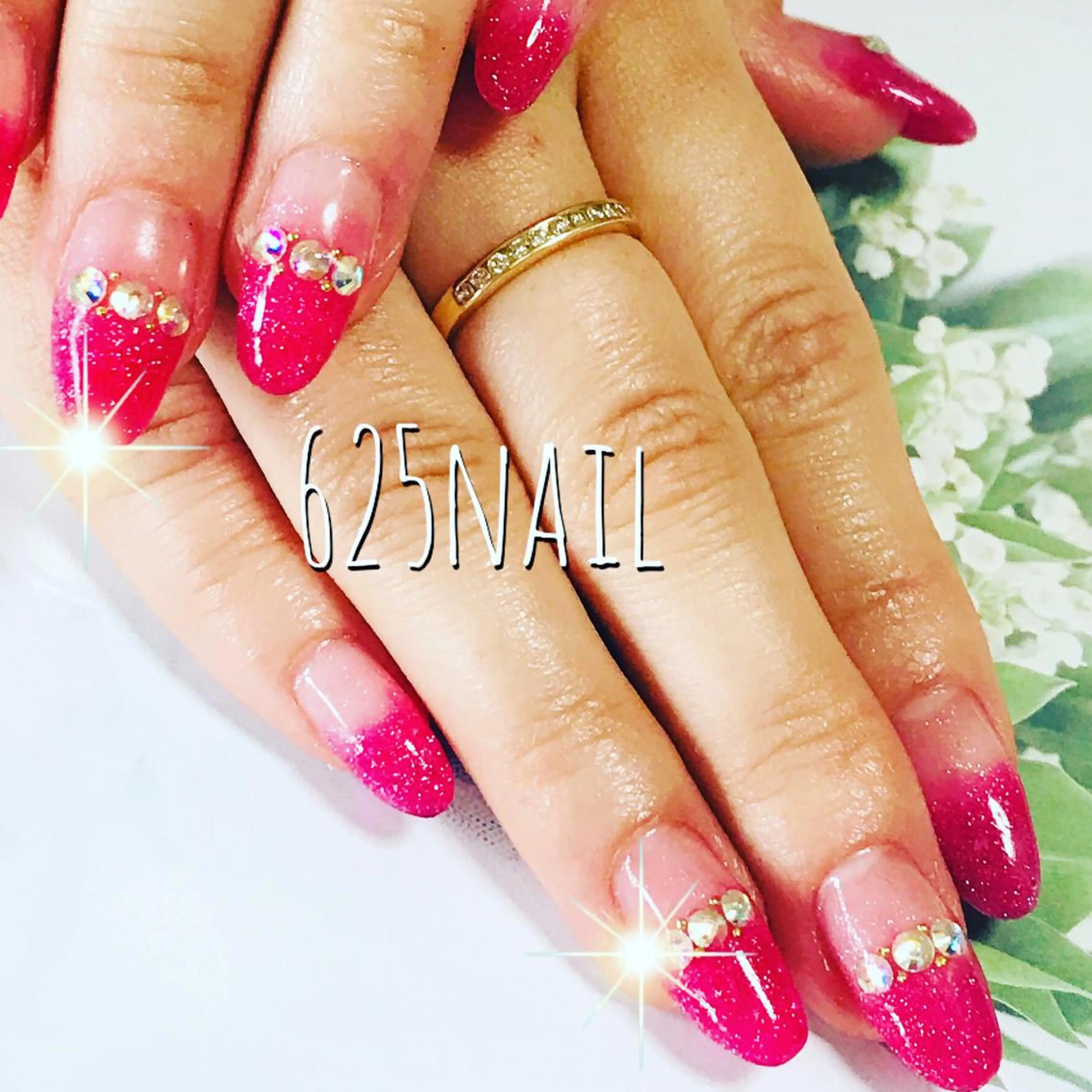 ネイル 赤色 スカルプネイル ハンドネイル 625nail 無料P有/春日白水のネイルデザイン
