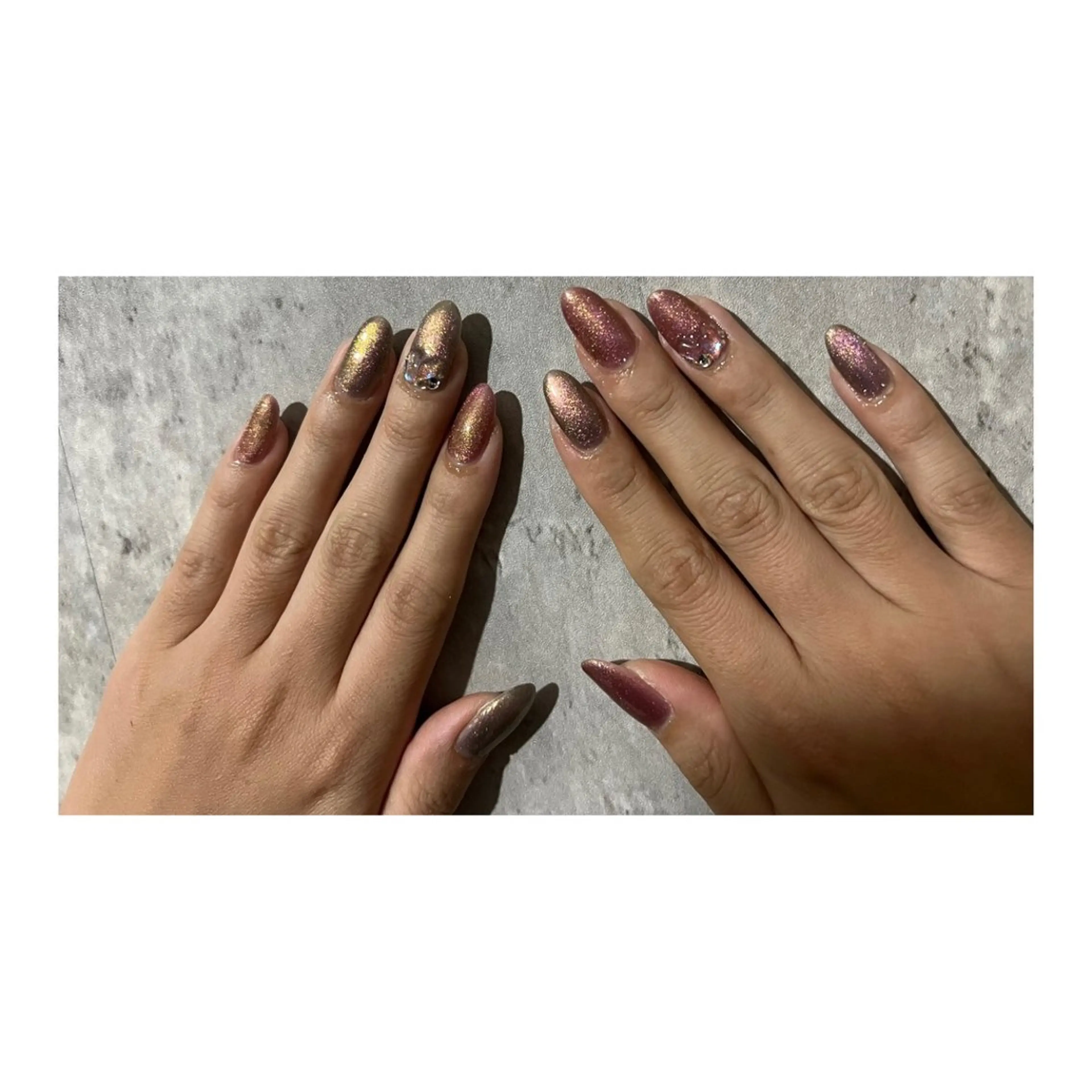 ロング ハンドネイル M nail 個人サロン𓆉♥︎のネイルデザイン