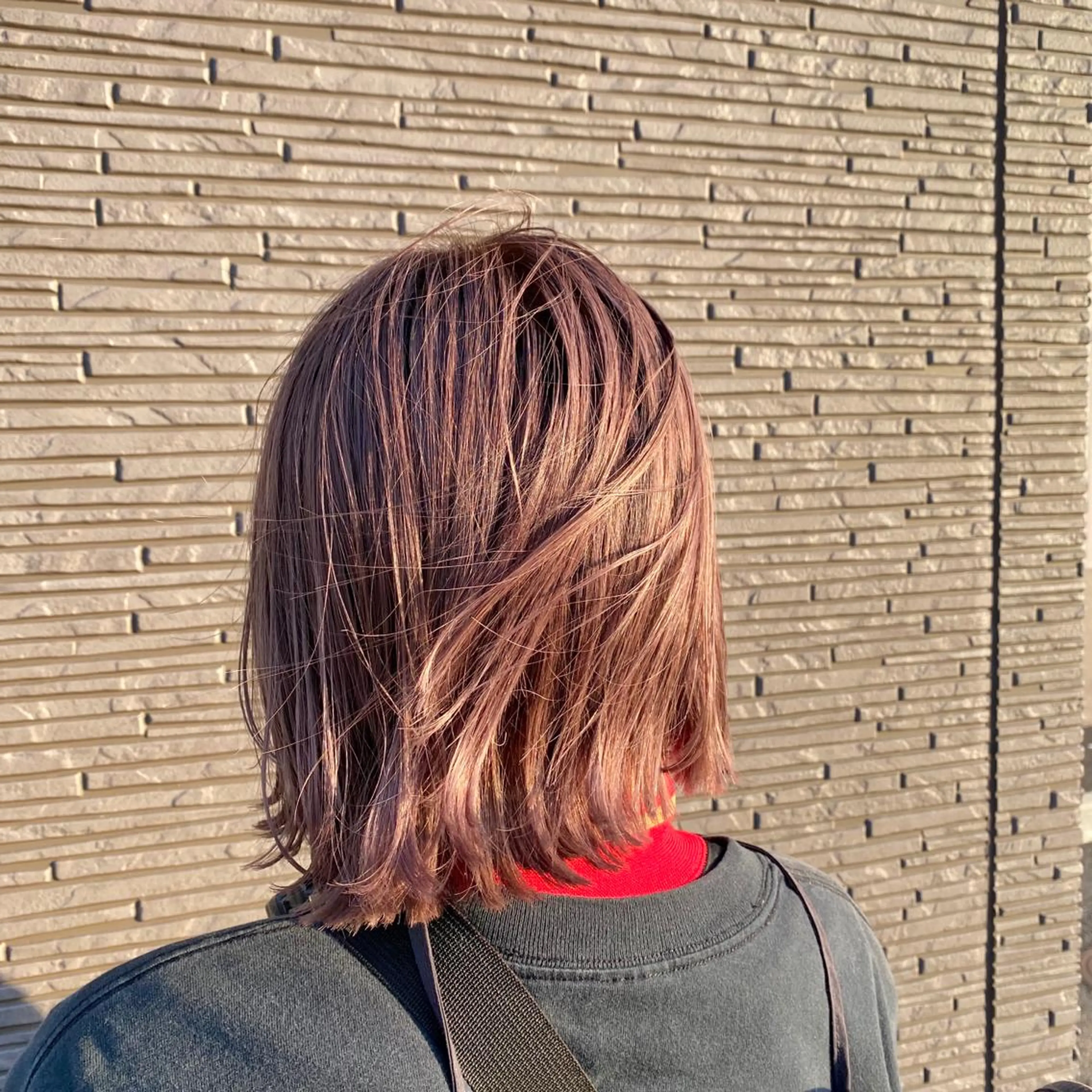 ミディアム カラー ベージュカラー ブリーチ ピンクカラー ボブ/パーマ ミヒラケイタのヘアスタイル