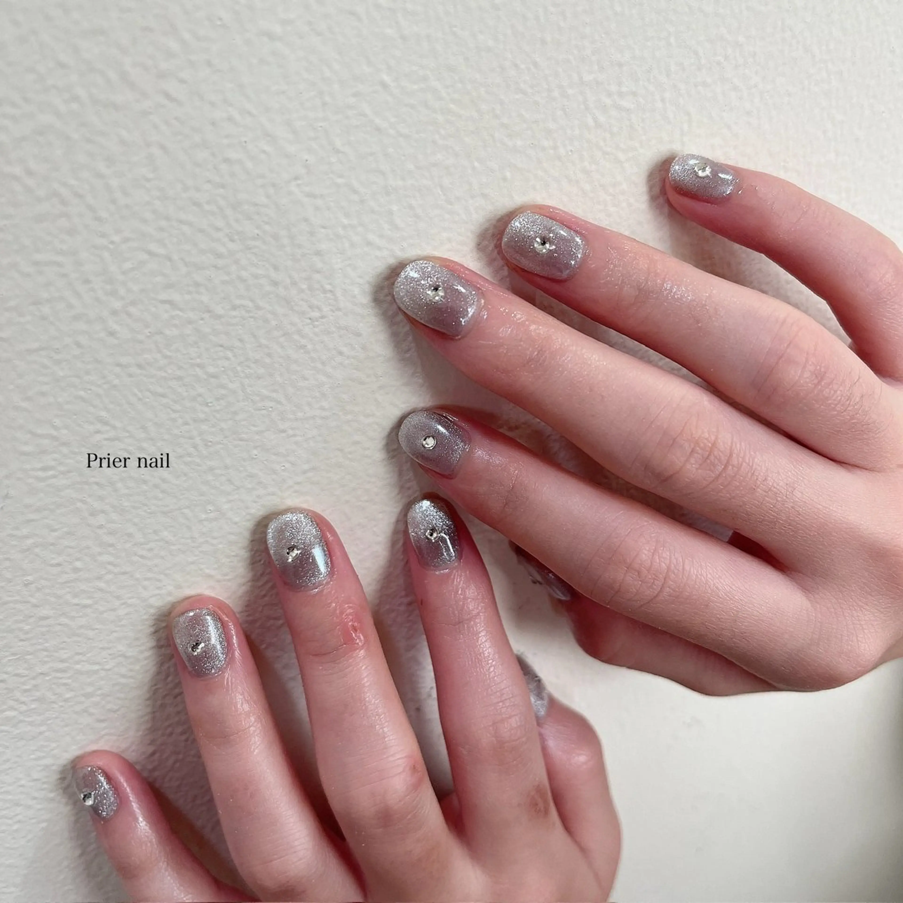 ネイル アートネイル オーロラネイル マグネットネイル ストーンネイル Prier×Kew hair所属・Prier nailのネイルデザイン