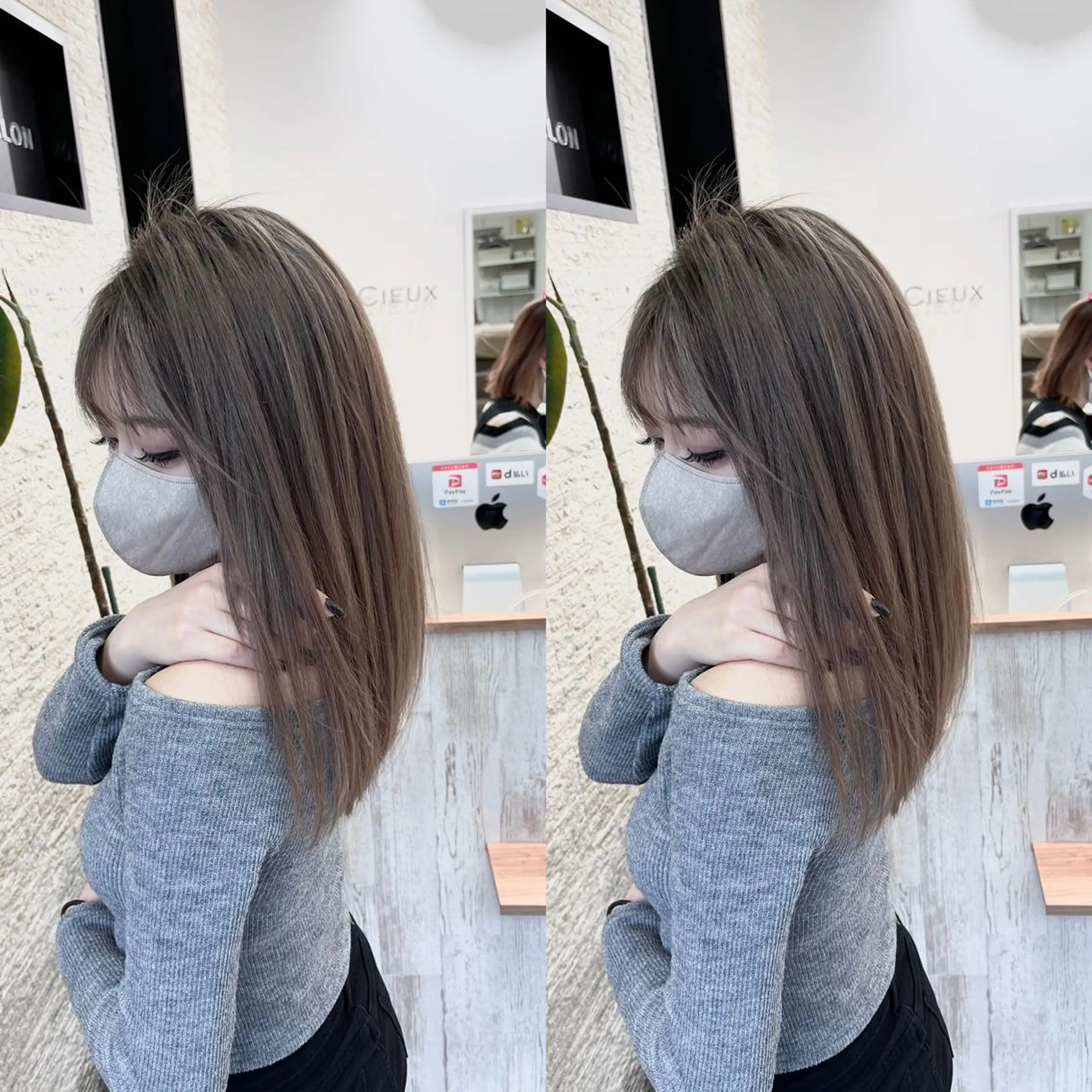 ミディアム ヘアカラー Y Uのヘアスタイル