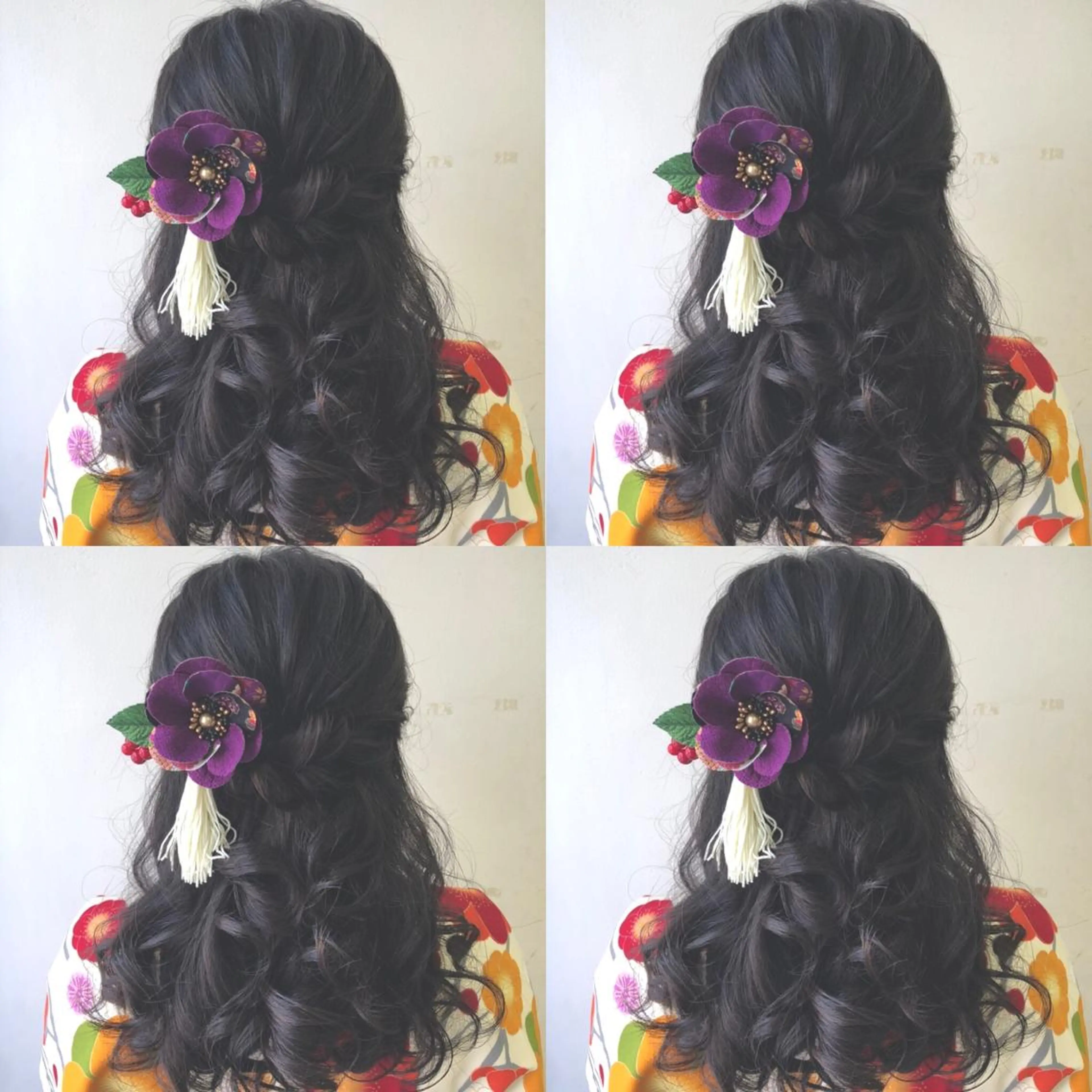 セミロング ヘアアレンジ ハーフアップ ヘアセット 🌷MAYU 🌷のヘアスタイル