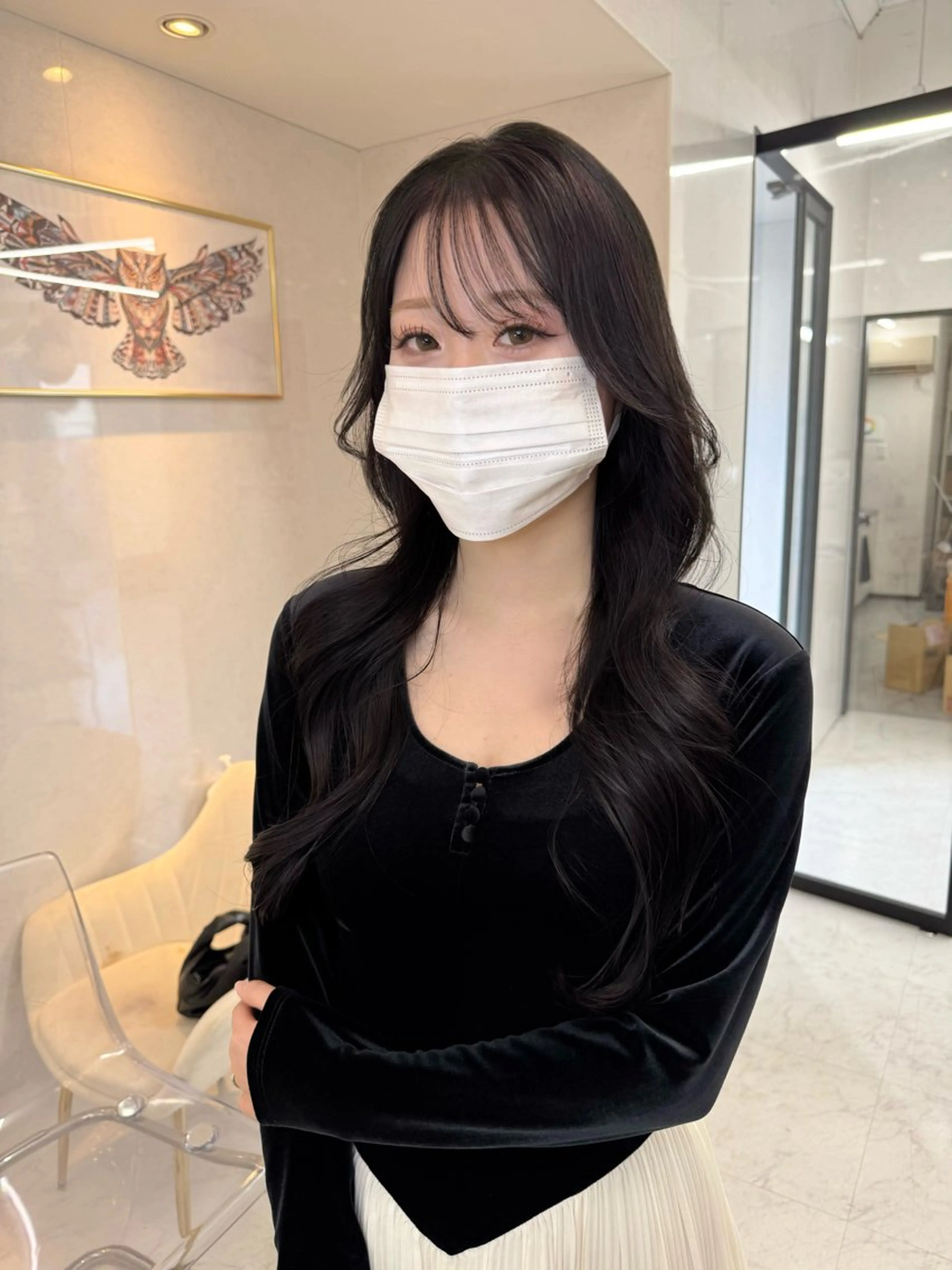 ロング カラー カット ヘアカラー トリートメント ALEAP owl 平野 宏樹のヘアスタイル