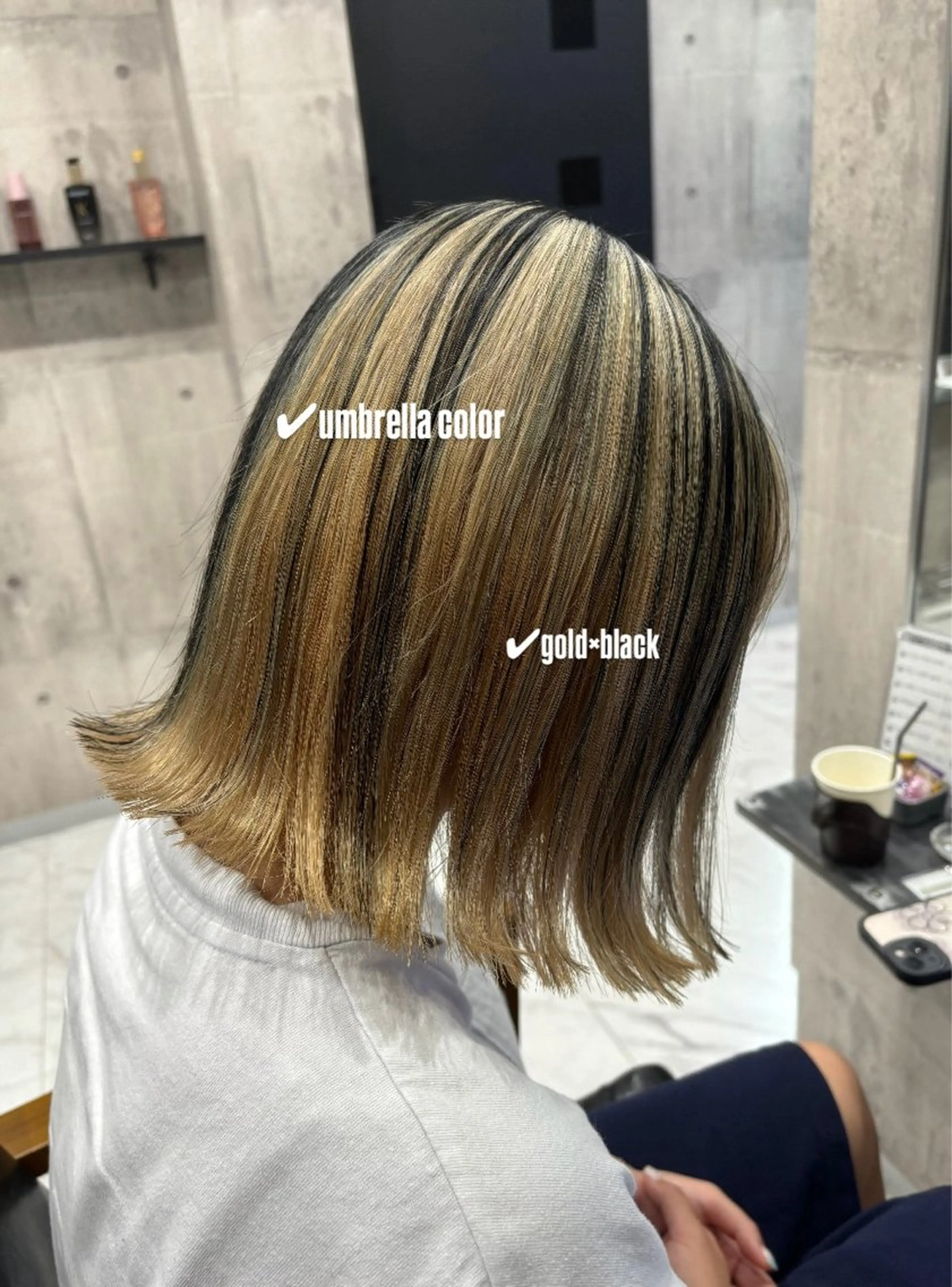 【映える📸✨】"誰とも被らない"デザインカラー🌟(アンブレラカラー、フェイスフレーミングなど)ブリーチ➕艶カラー💘の写真