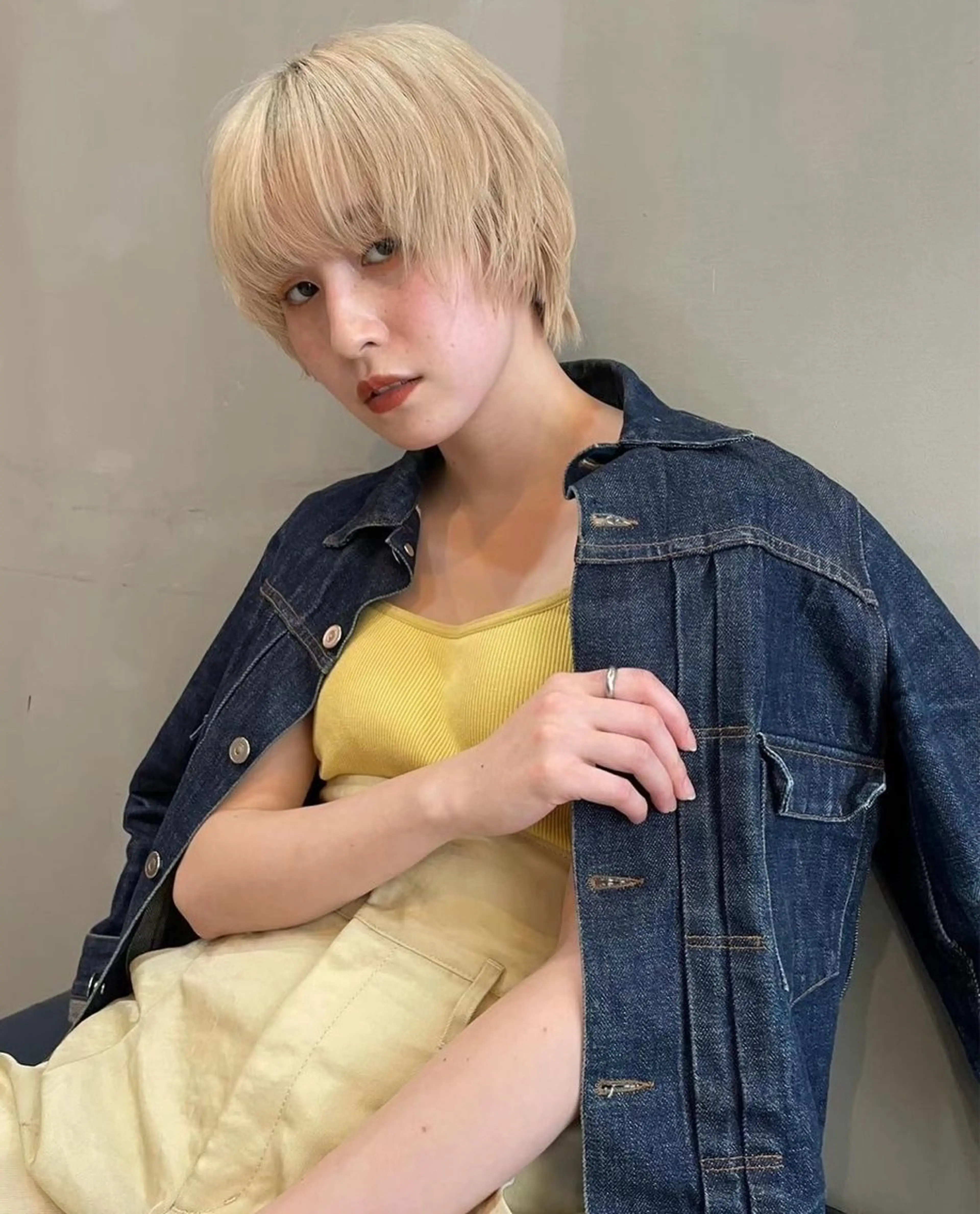 ショート ショートヘア ブリーチ/ハイトーン 心斎橋/honokaのヘアスタイル