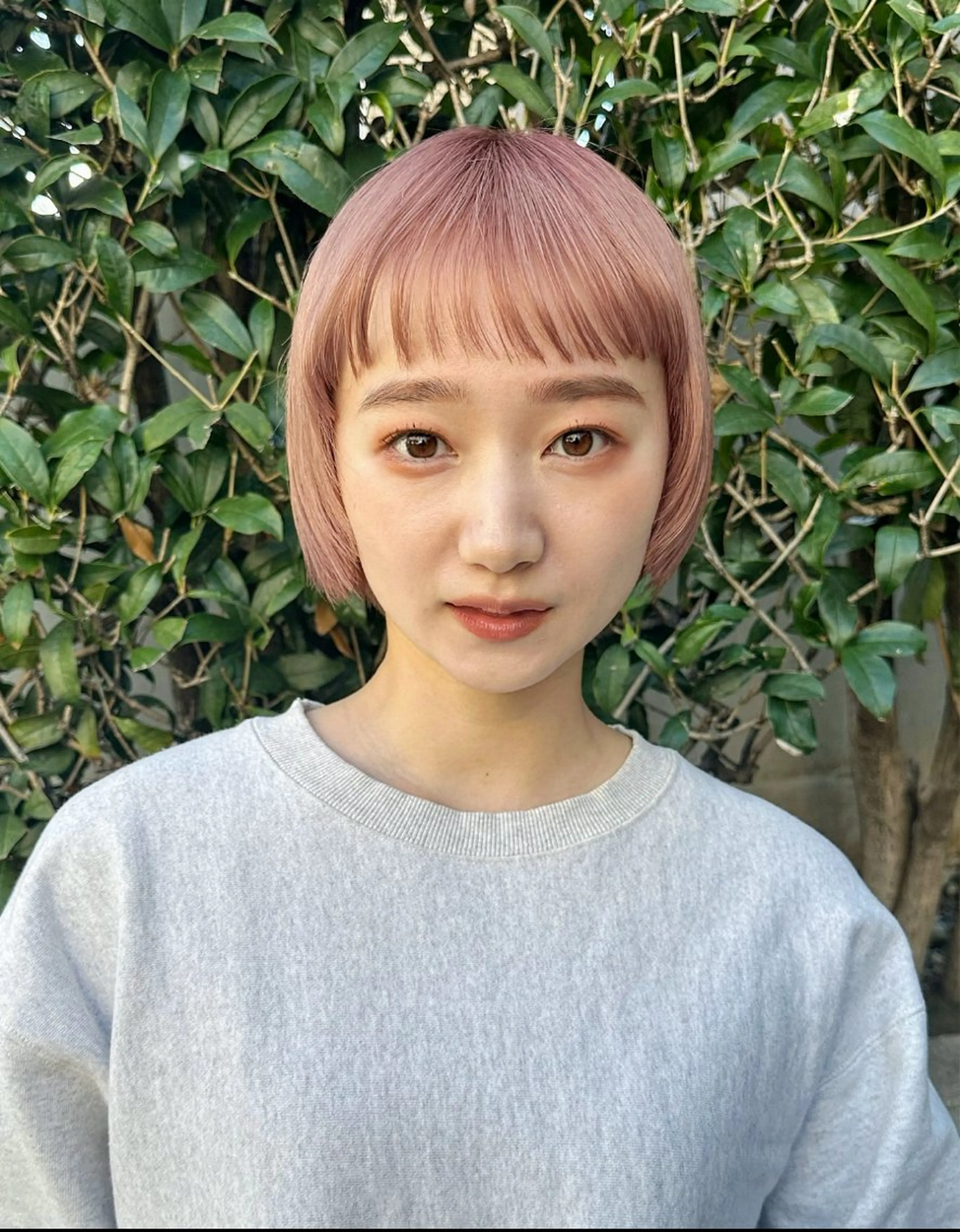 ショート カラー ベージュカラー ピンクカラー ピンクベージュ ❤️アヤカ Wカラー ボブ レイヤー❤️のヘアスタイル