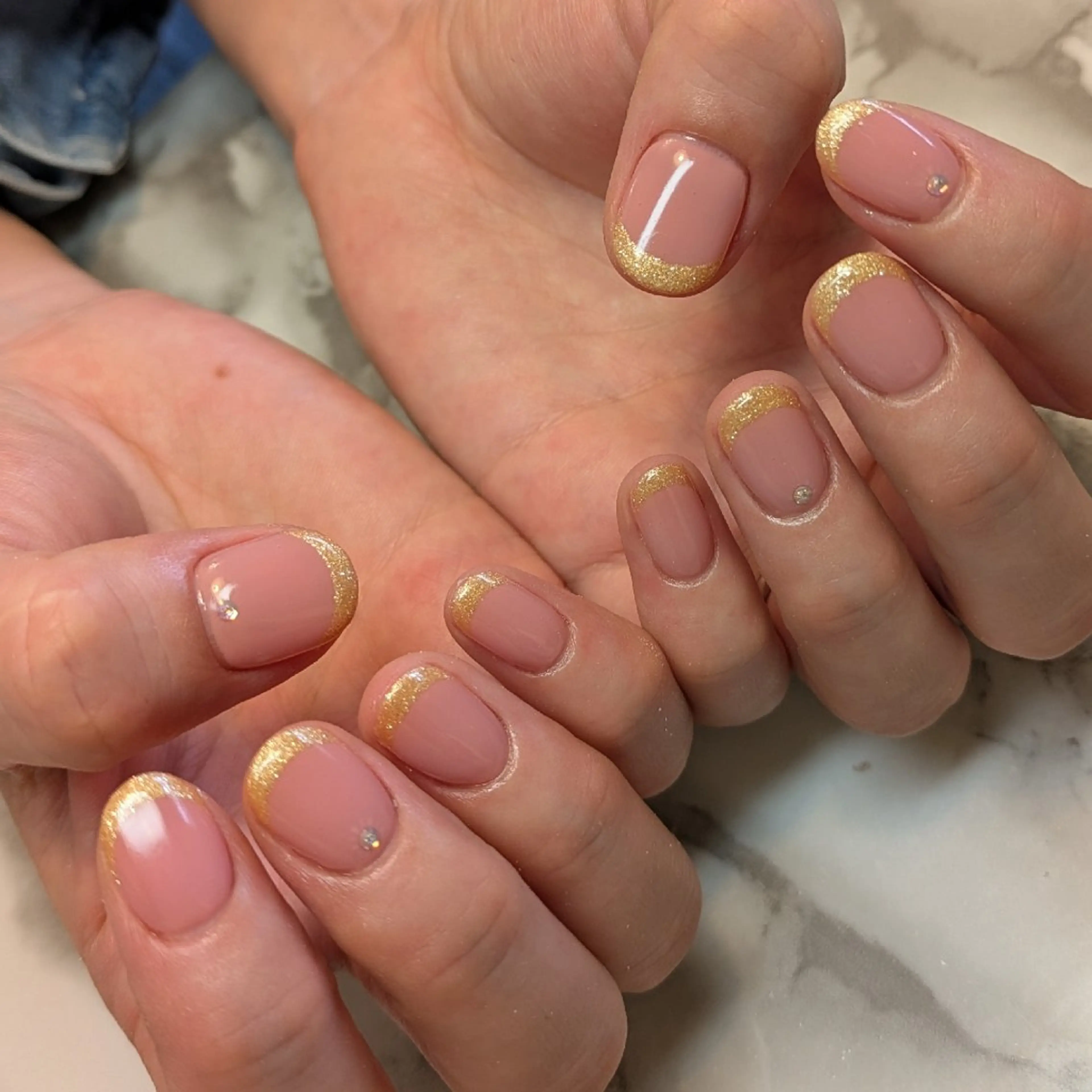 ネイル フレンチネイル ジェヌインネイル 河内のネイルデザイン