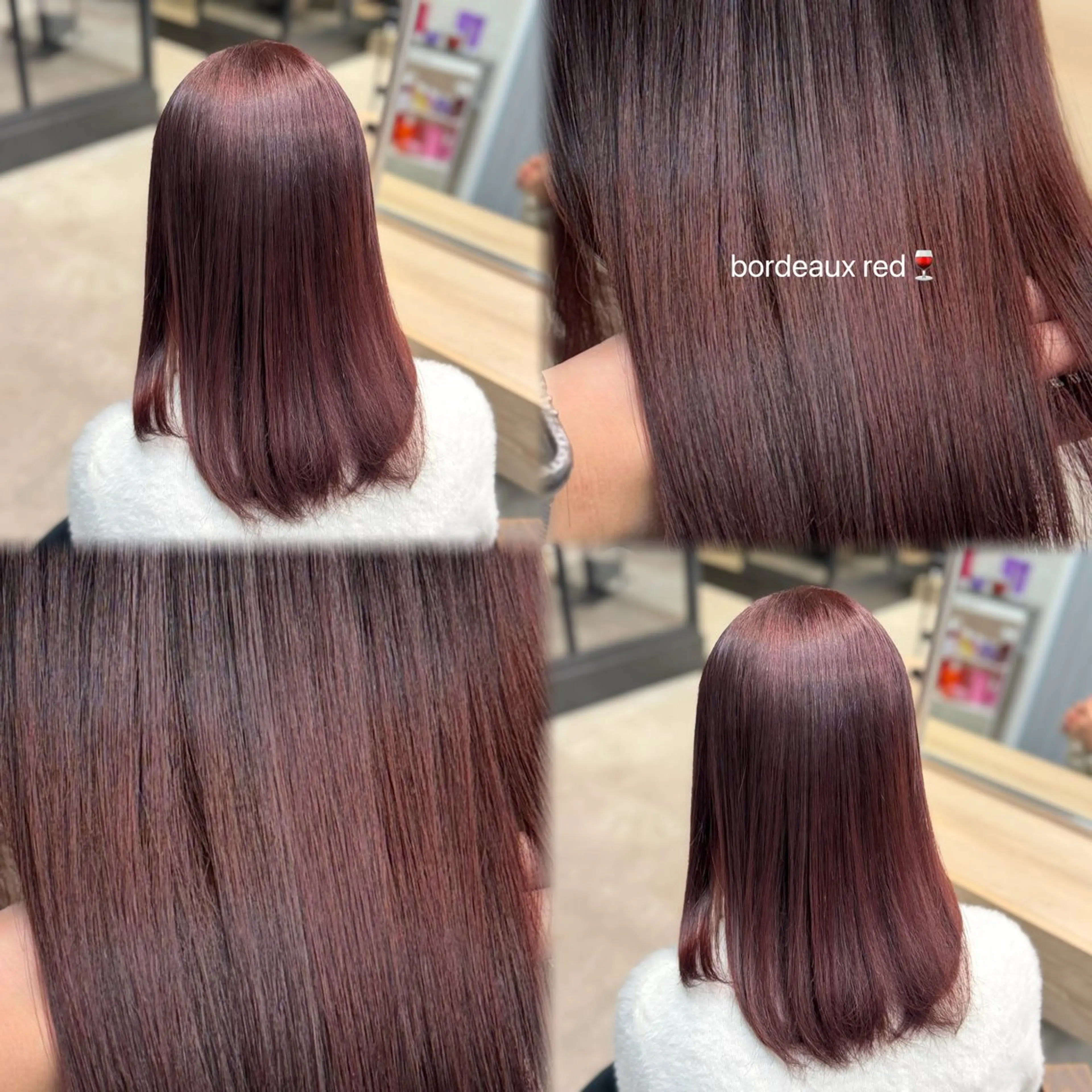 セミロング カラー 髪質改善 トリートメント ヘアカラー トリートメント ハイトーン/艶カラー /ケアブリーチ/香音のヘアスタイル