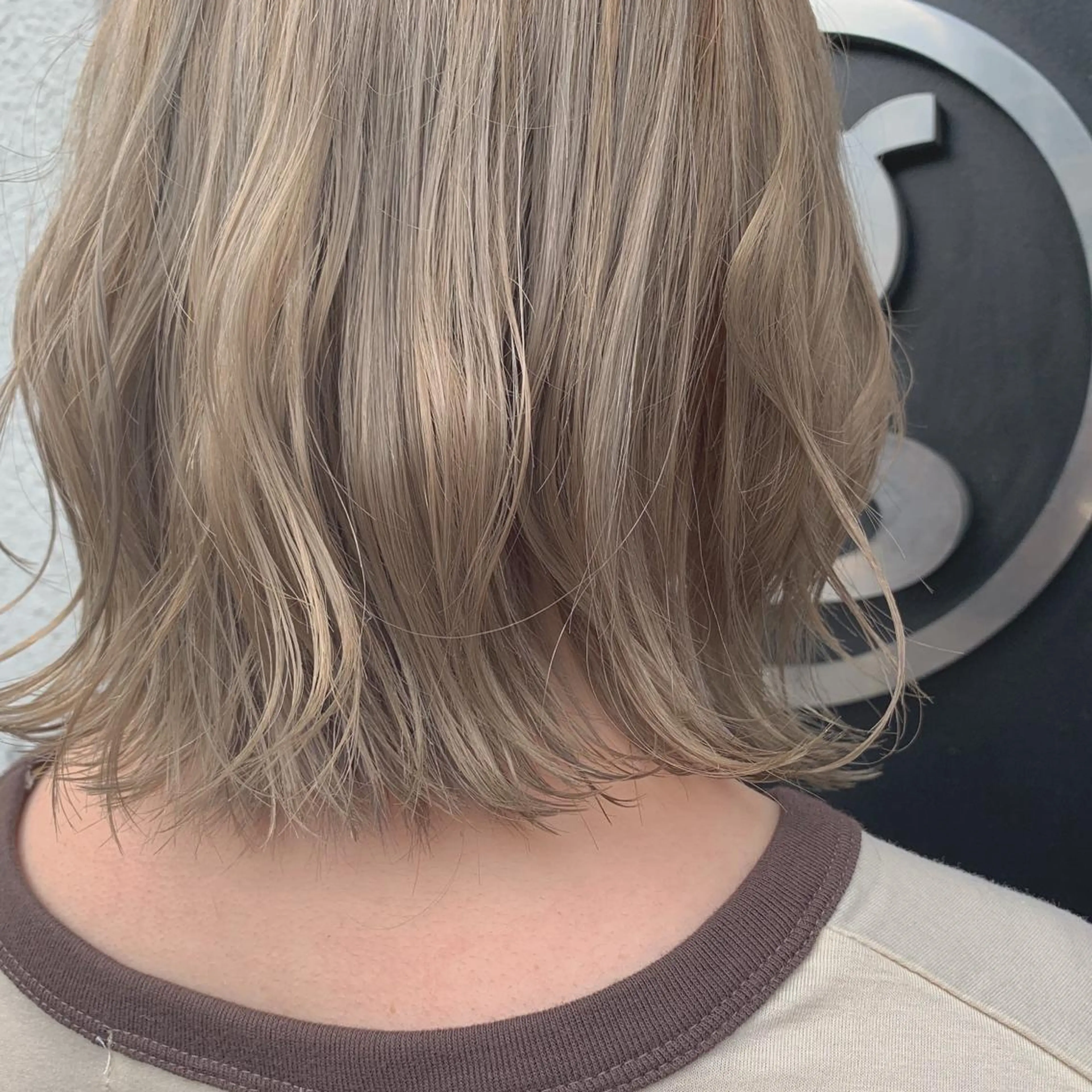 ショート カラー ベージュカラー ミルクティーベージュ カット ヘアカラー トリートメント 萌花　moeka /韓国/レイヤーのヘアスタイル