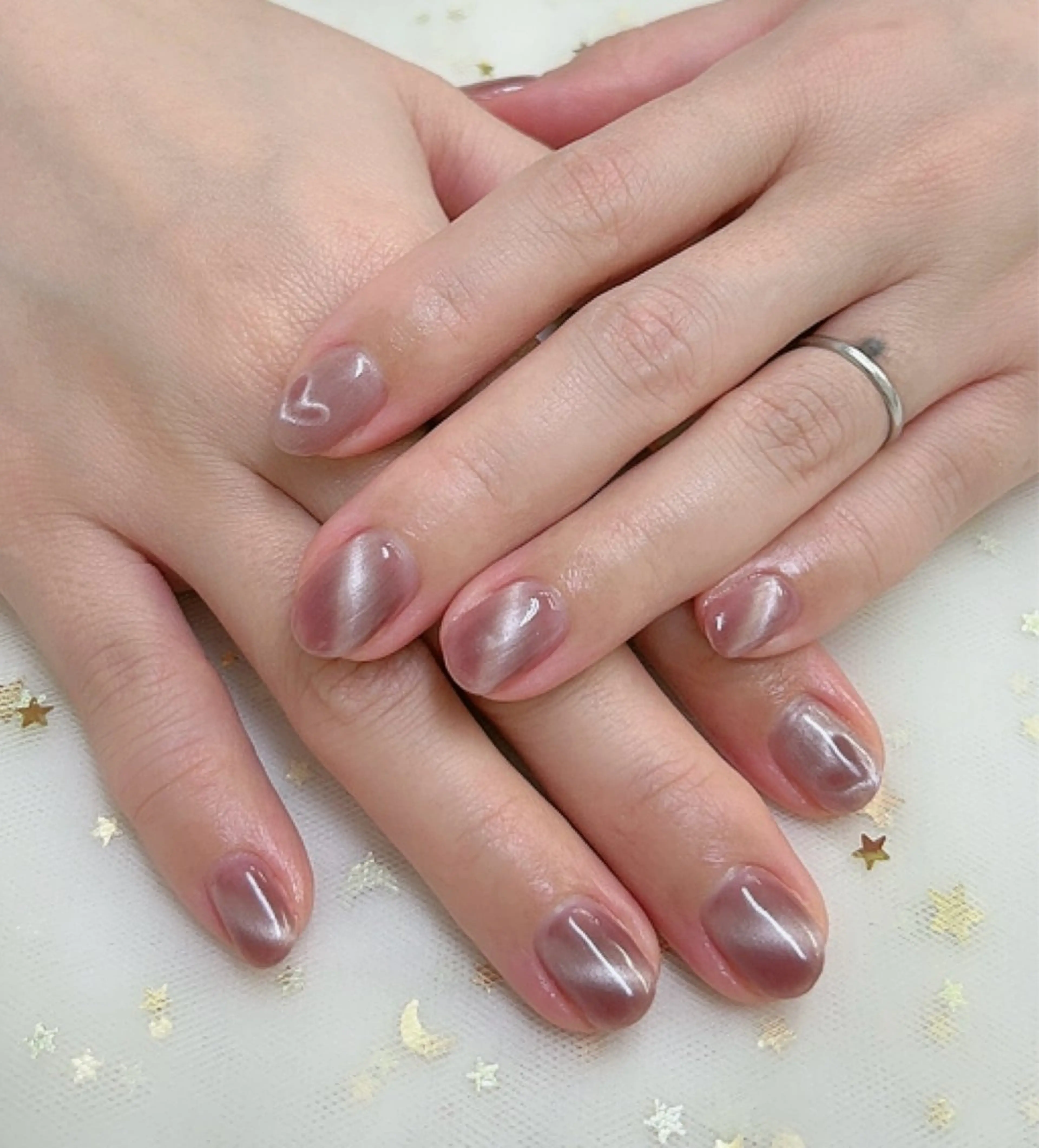 ネイル ハート マグネットネイル ハンドネイル 上福岡 らんらんのネイルデザイン