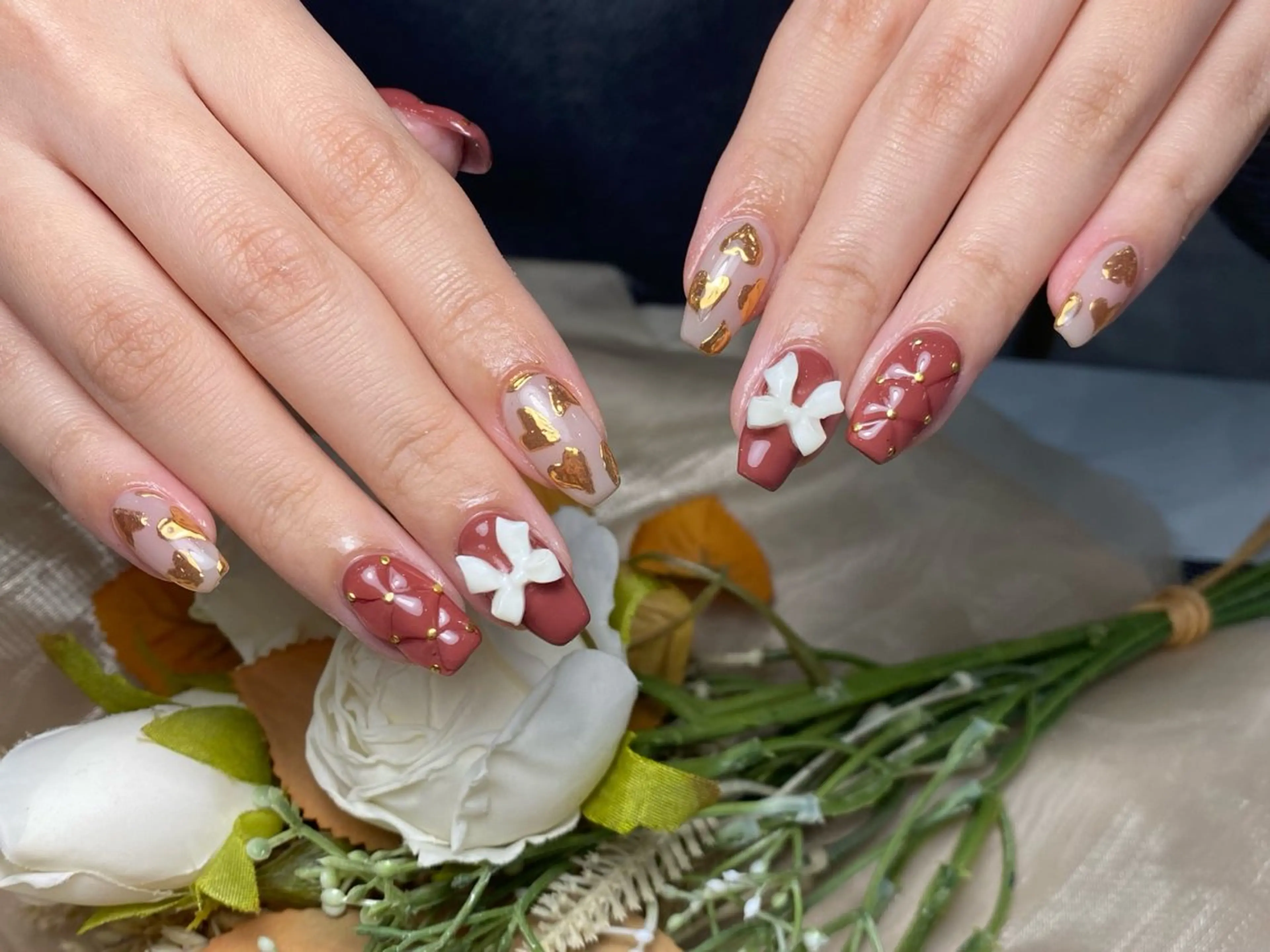 ネイル ハート 持ち込み 🫧M. nailsのネイルデザイン