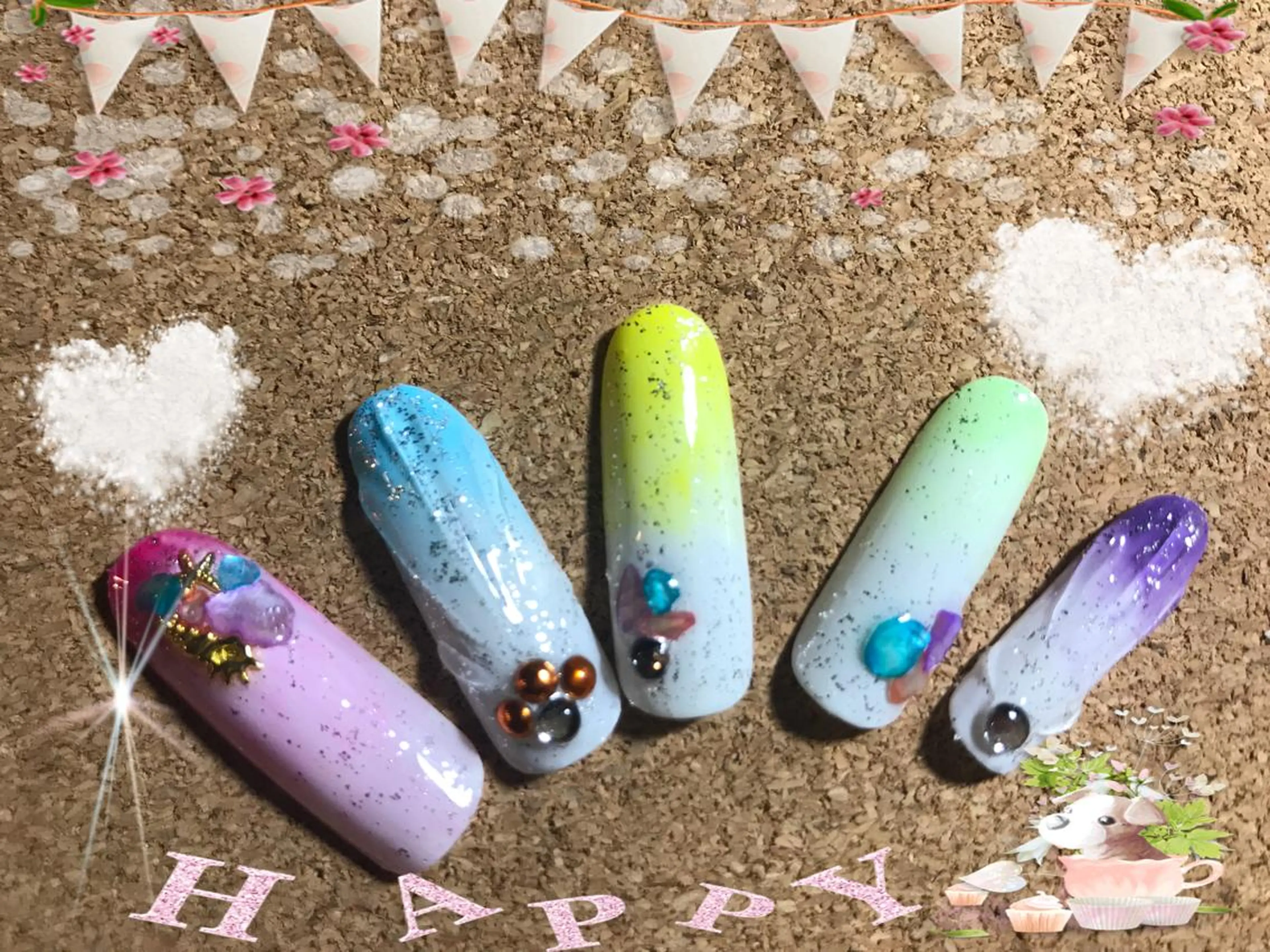 ネイル ぷっくりネイル ECLAT エクラ所属・寺山 千鶴のネイルデザイン