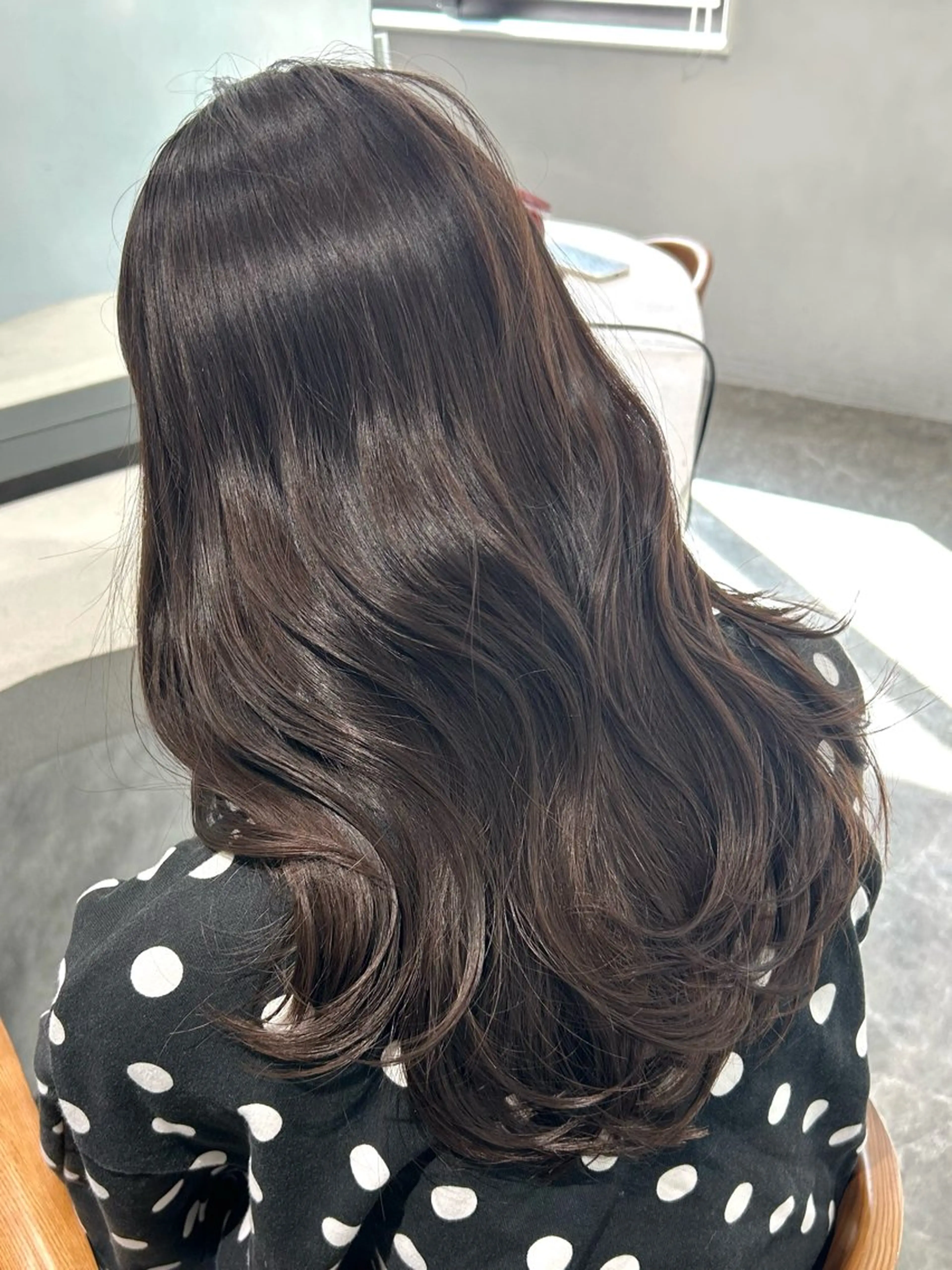 ロング 顔周りカット ハッシュカット 韓国風ヘア レイヤーカット ロング カット ヘアカラー 船橋🪡 キチ/RITSUのヘアスタイル