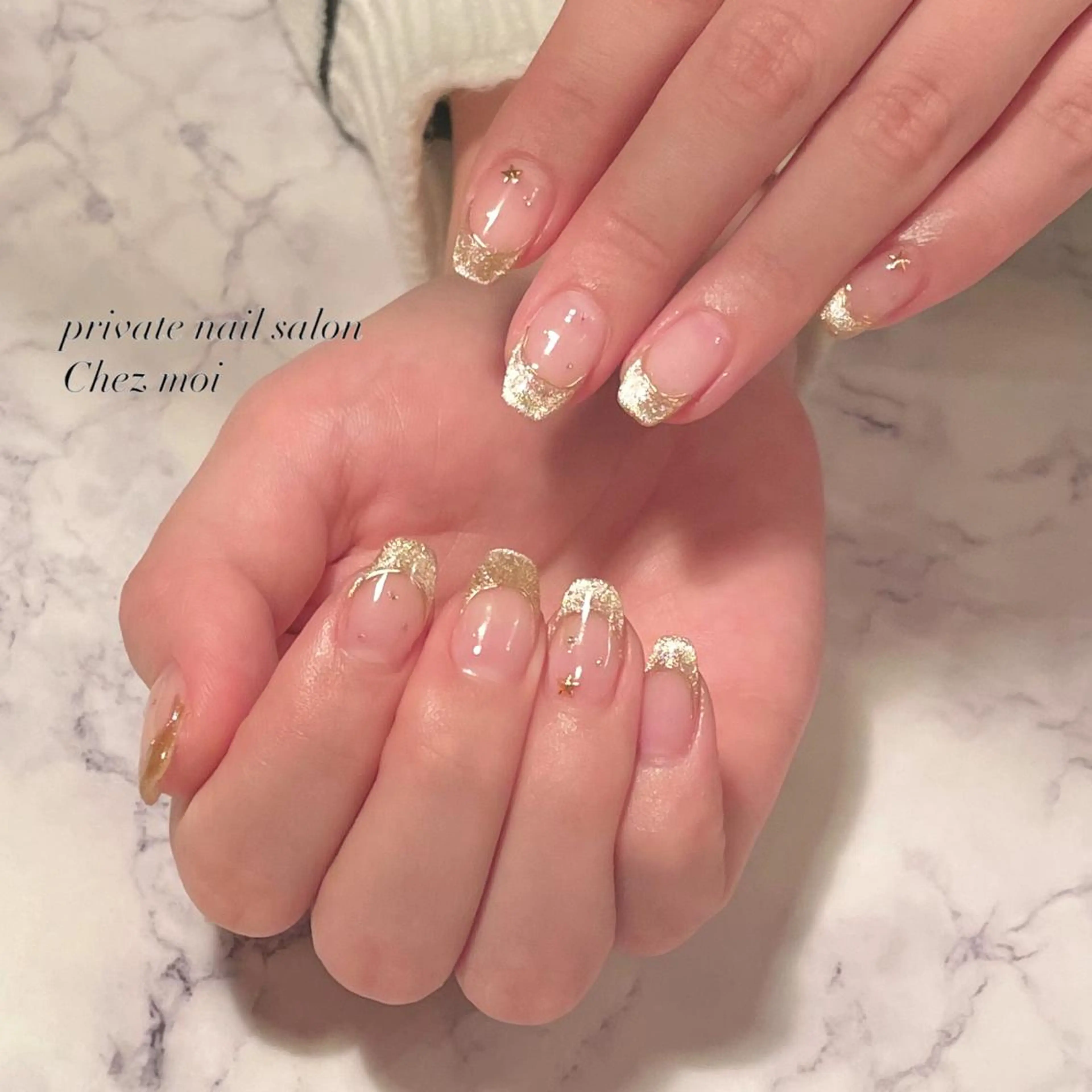 ネイル フレンチネイル マグネットネイル マグネットフレンチ KOMINE TOMOKOのネイルデザイン