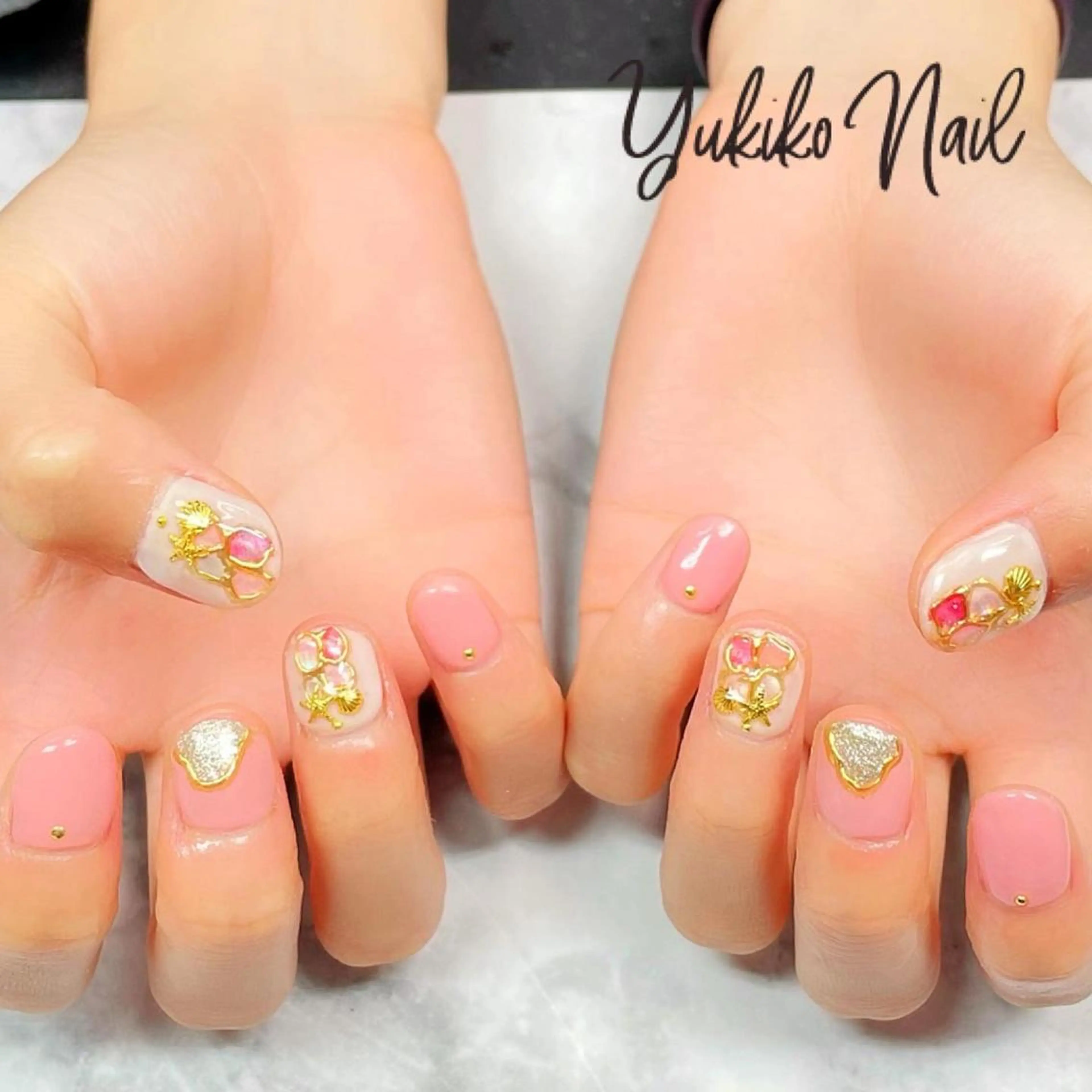 ネイル ピンク ハンドネイル ユキコ ネイルのネイルデザイン
