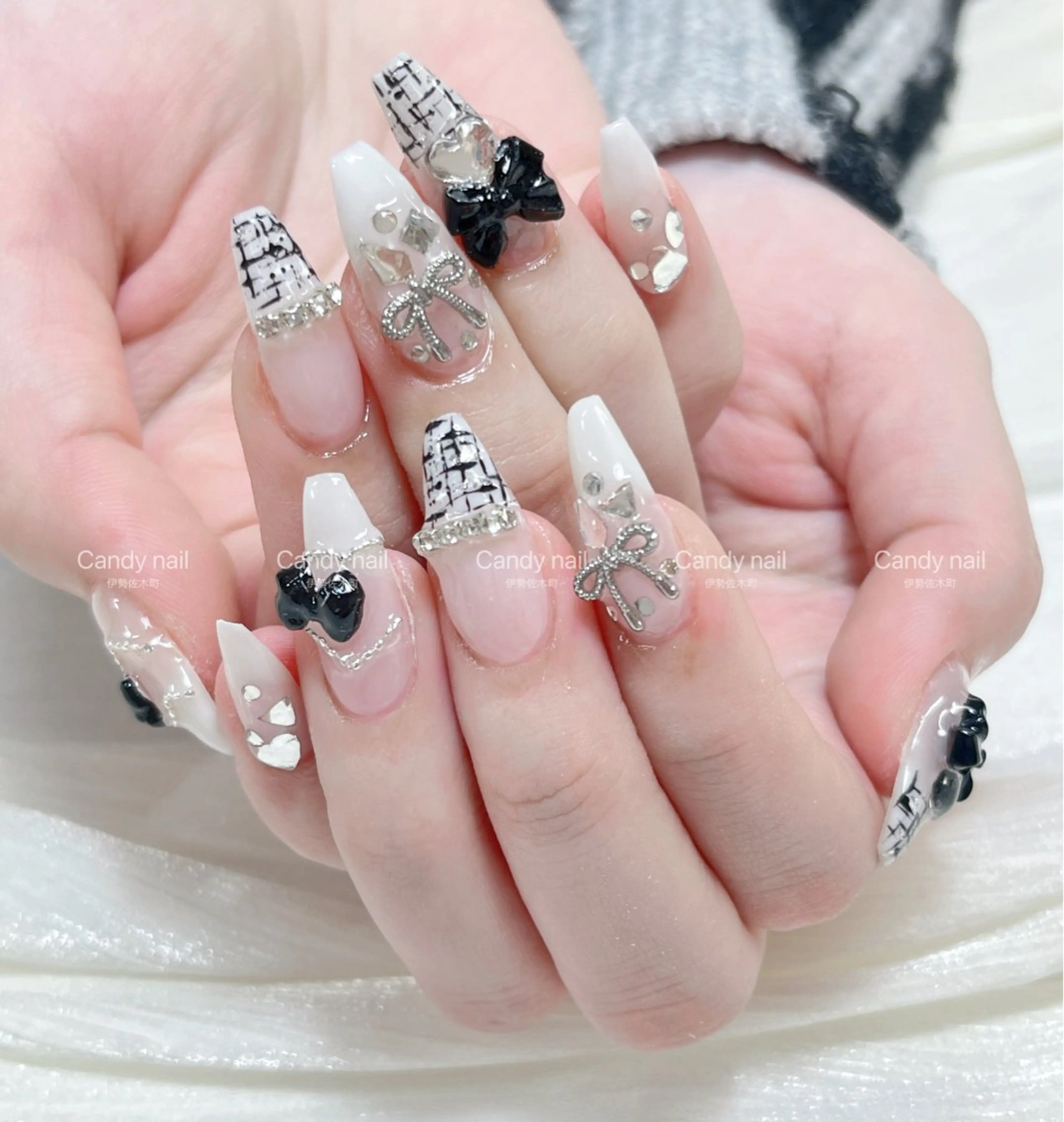 ネイル candy nail 韓国風ワンホンネイルのネイルデザイン
