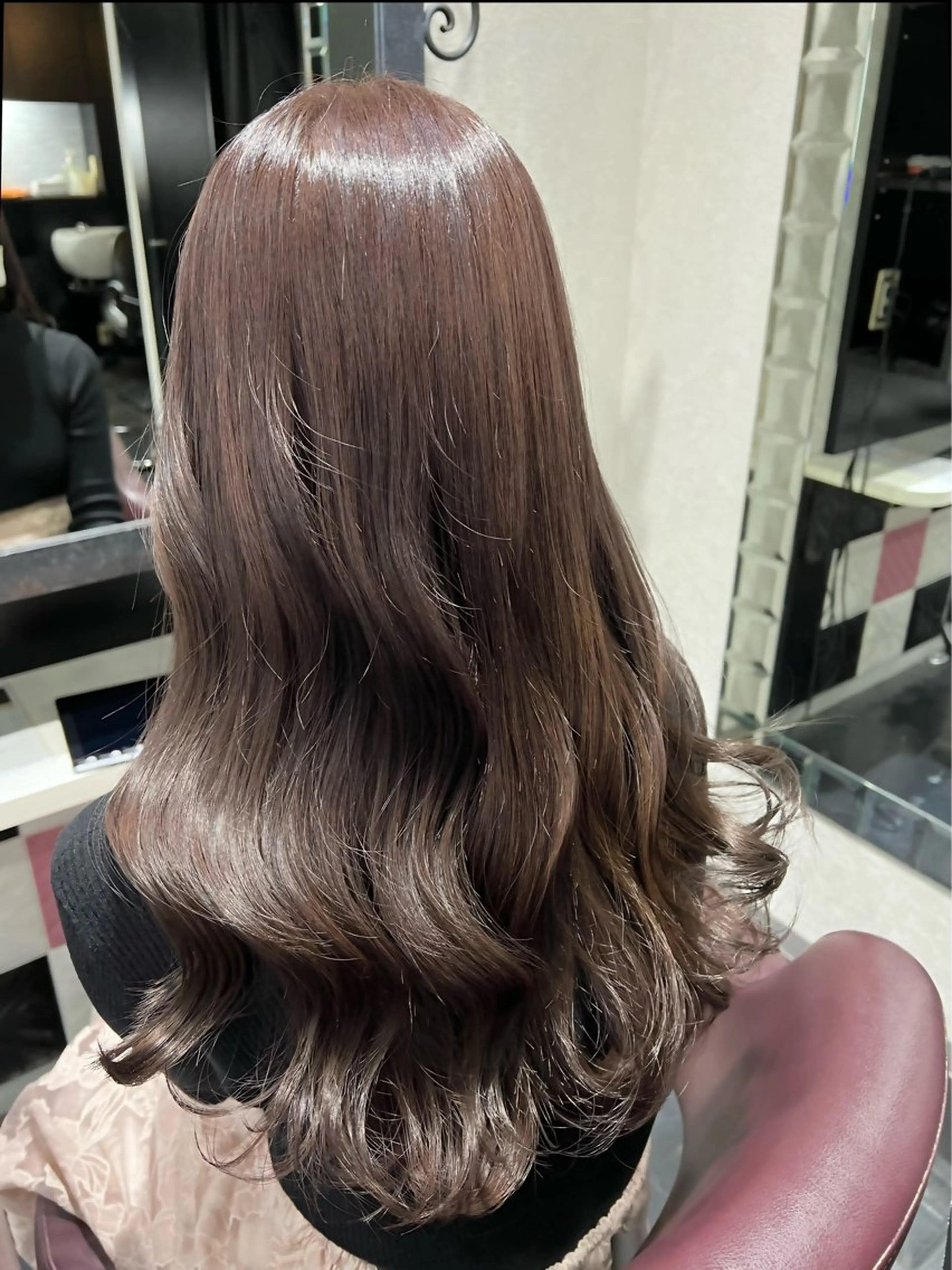 ロング カラー ベージュカラー ブリーチ ブラウンカラー カシス ダブルカラー カット ヘアカラー トリートメント 韓国ヘア ♡tomimaのヘアスタイル