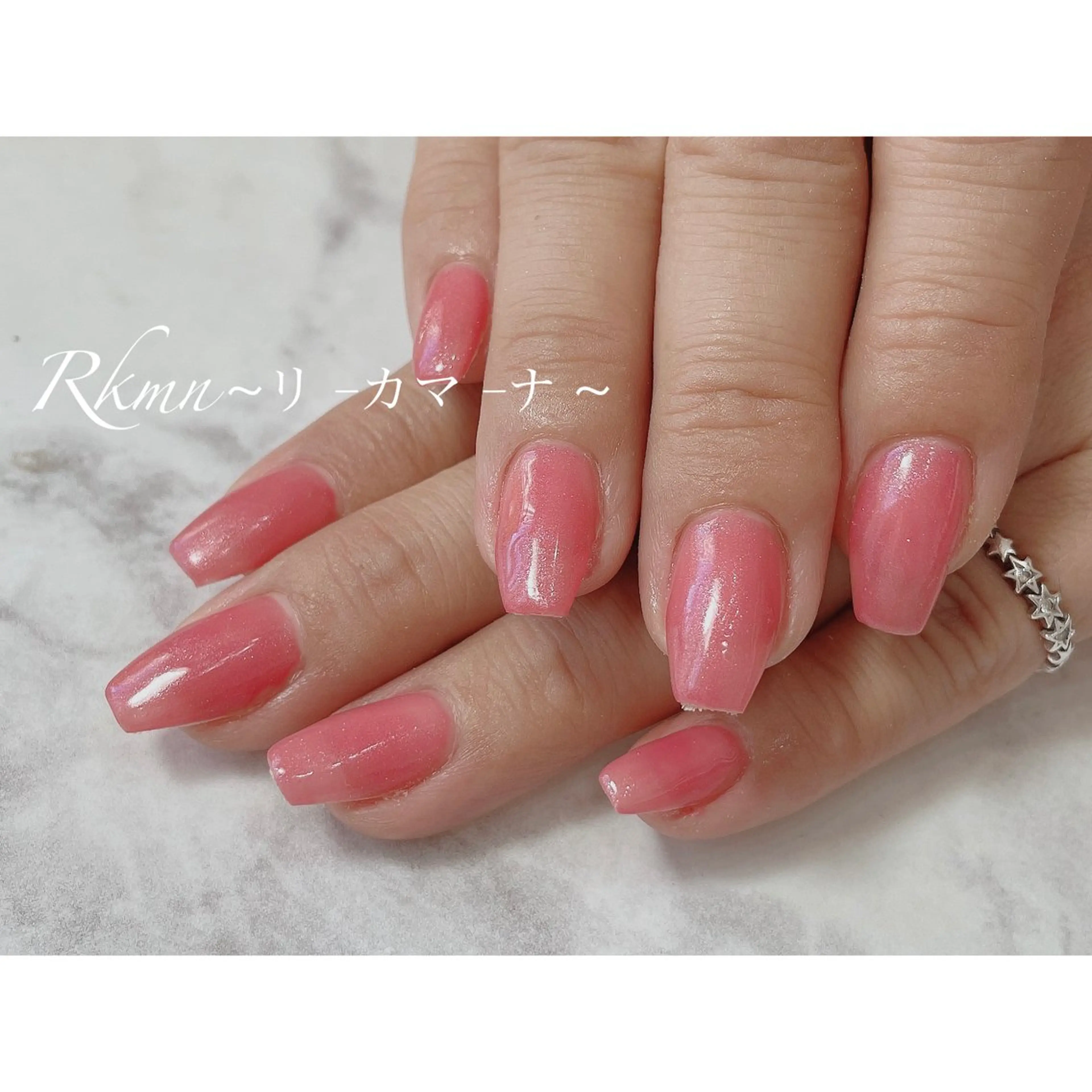 ネイル アートネイル ワンカラーネイル ピンク 春ネイル ハンドネイル フットネイル ハンドケア Rkmn ~リ-カマ-ナ~のネイルデザイン
