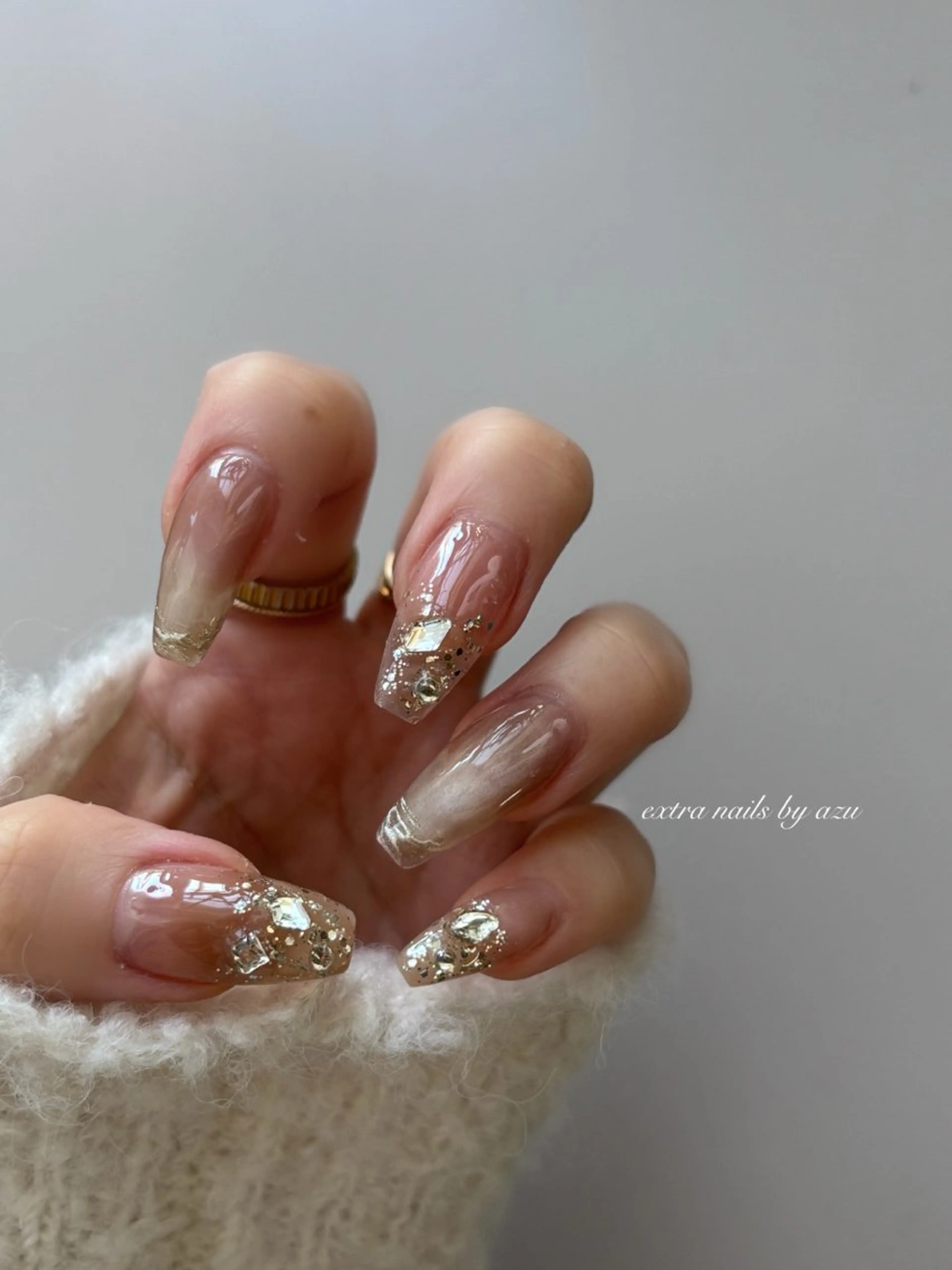 ネイル キラキラネイル ハンドネイル extranails ／lemellaのネイルデザイン