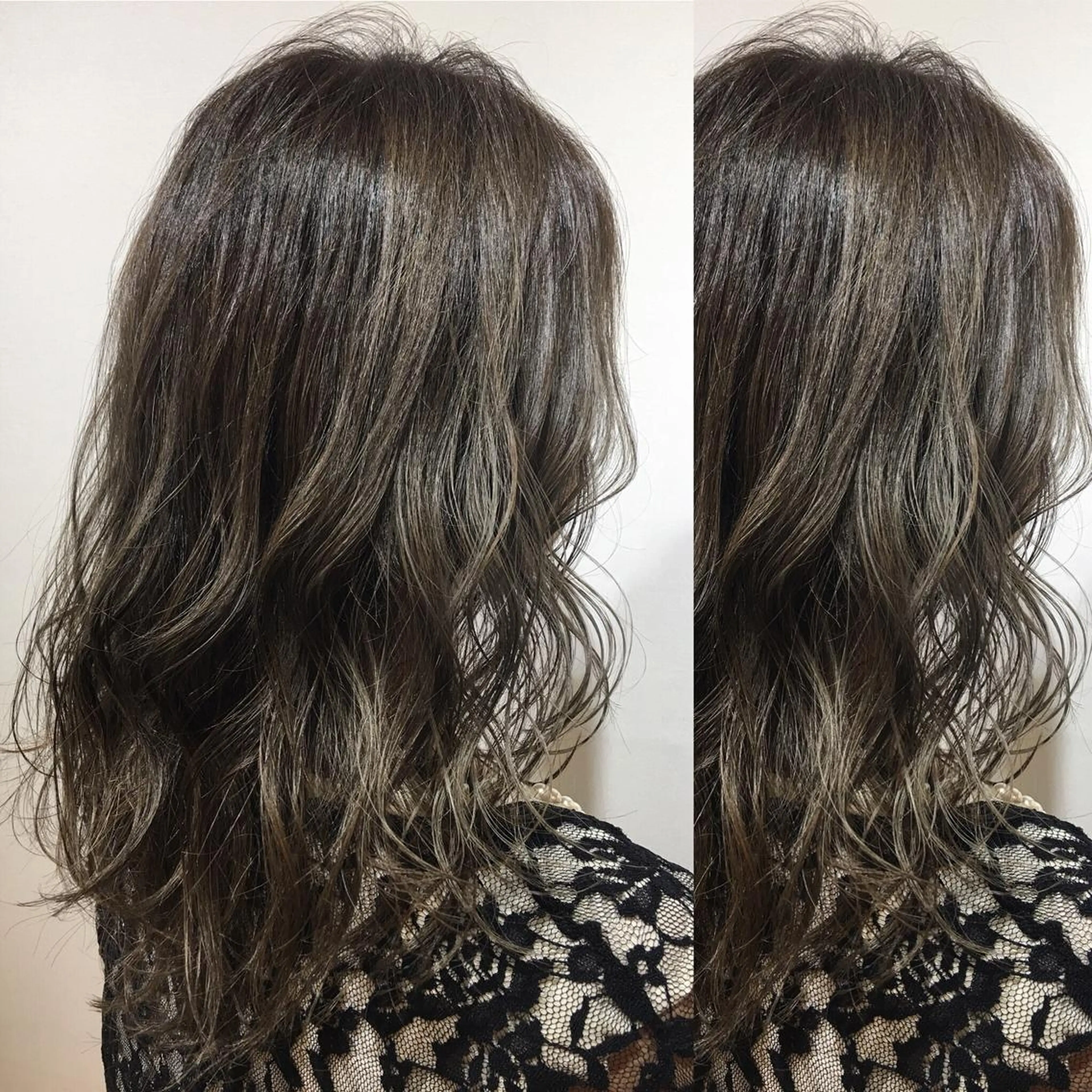 セミロング カラー box mico. mutsumiのヘアスタイル